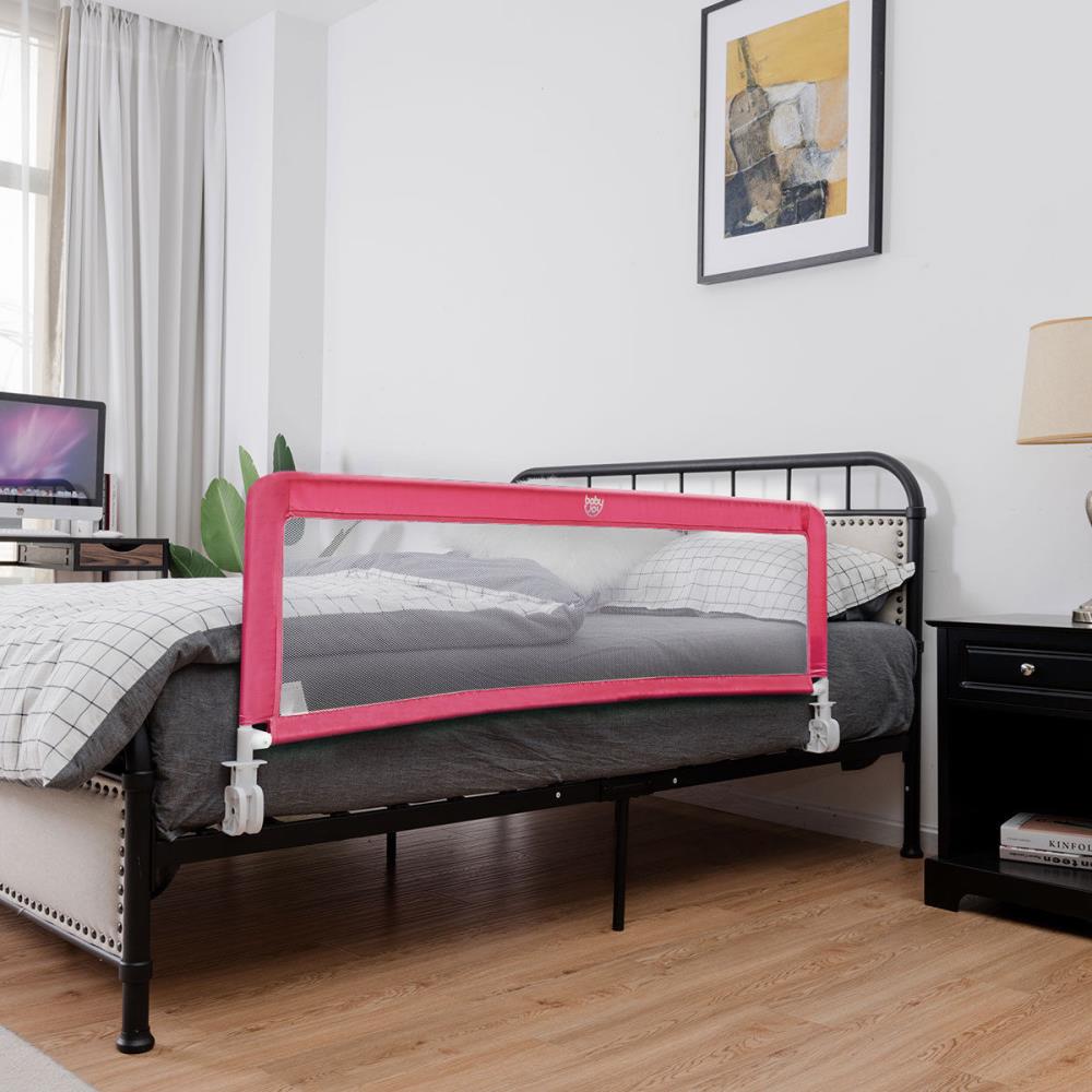 Goplus Pink Plastic Bed Rail with Fastening Belt - Easy Assembly, Removable  Cloth Design, Fits Most Beds (59-in Length, 22-in Height) at