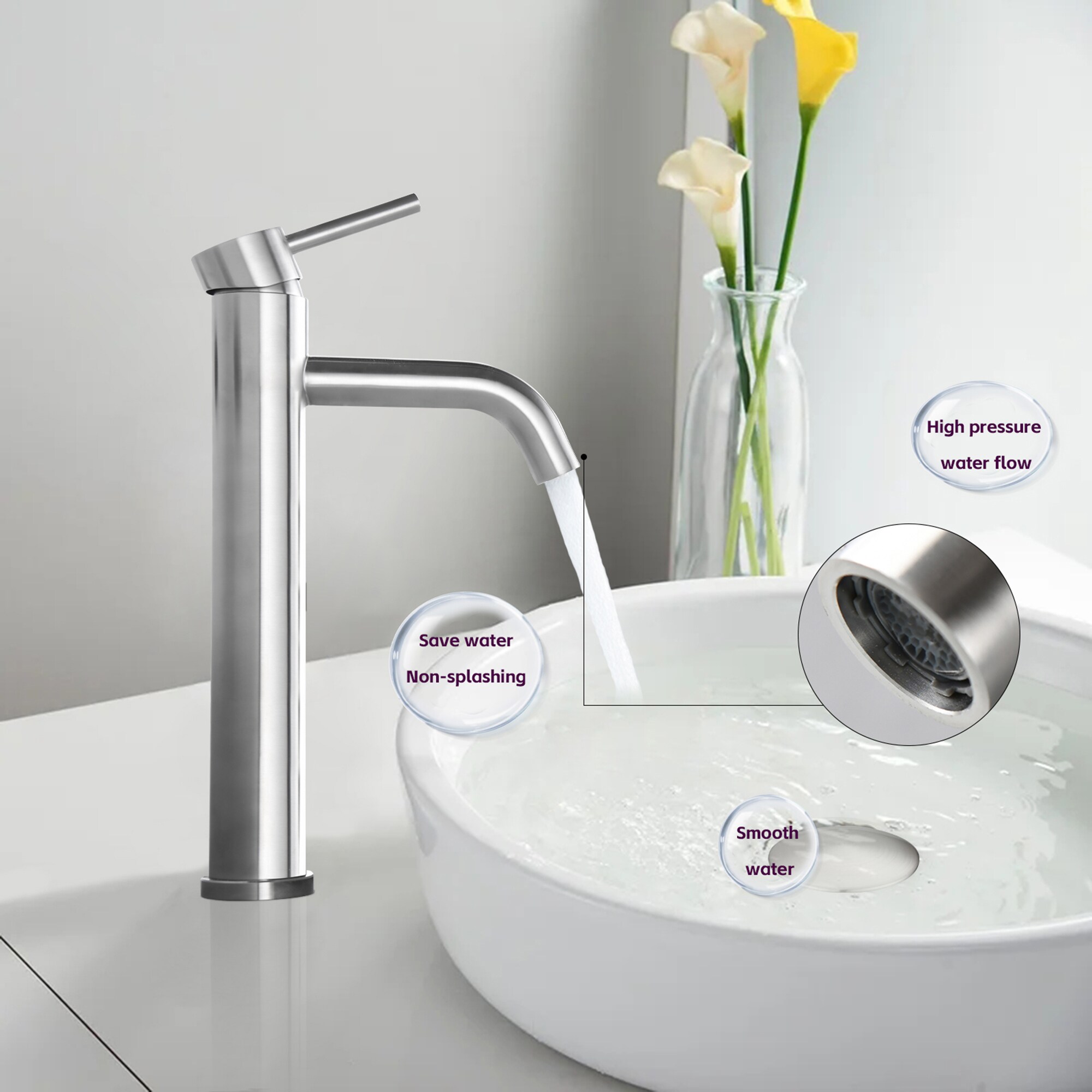 CASAINC CA-B4190-MW Lavatory-Faucets - View #3