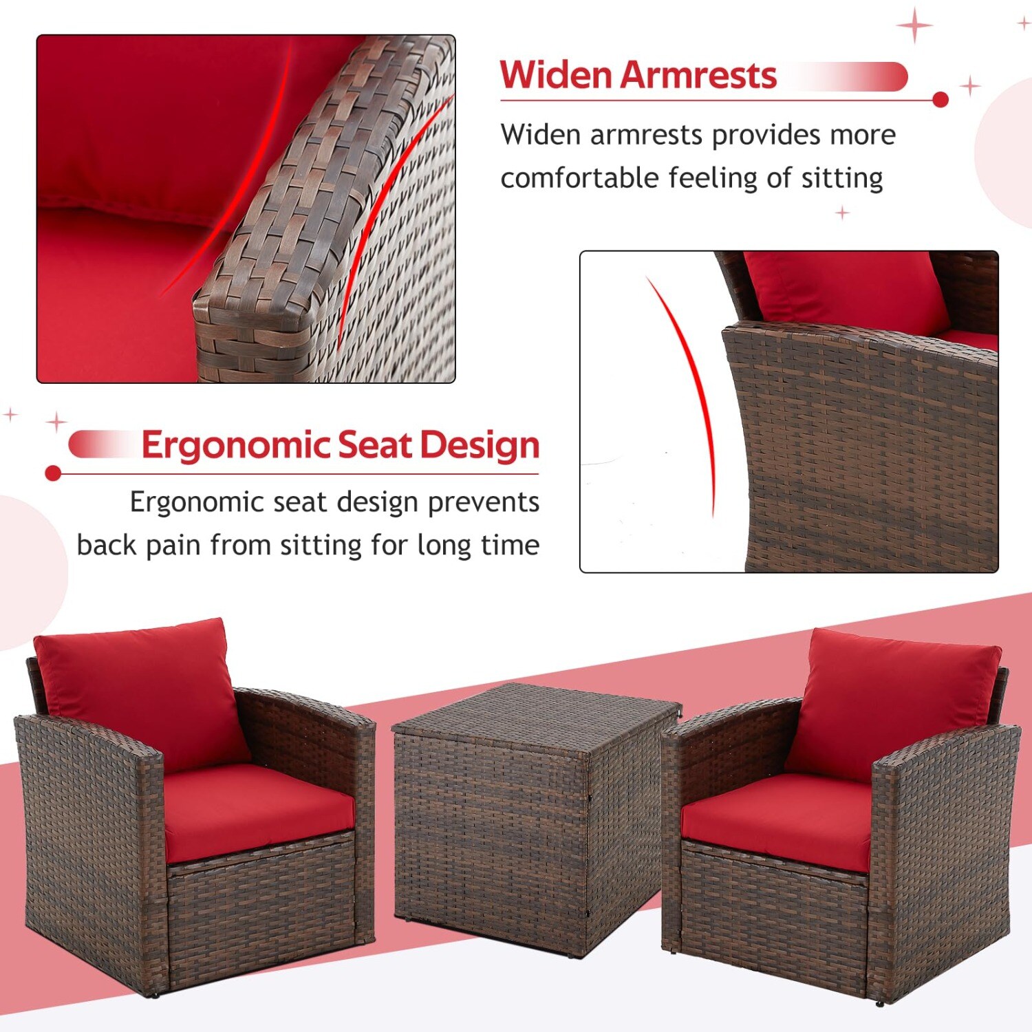 AECOJOY 16080RD-LS01 Patio-Sofas-Daybeds - View #3