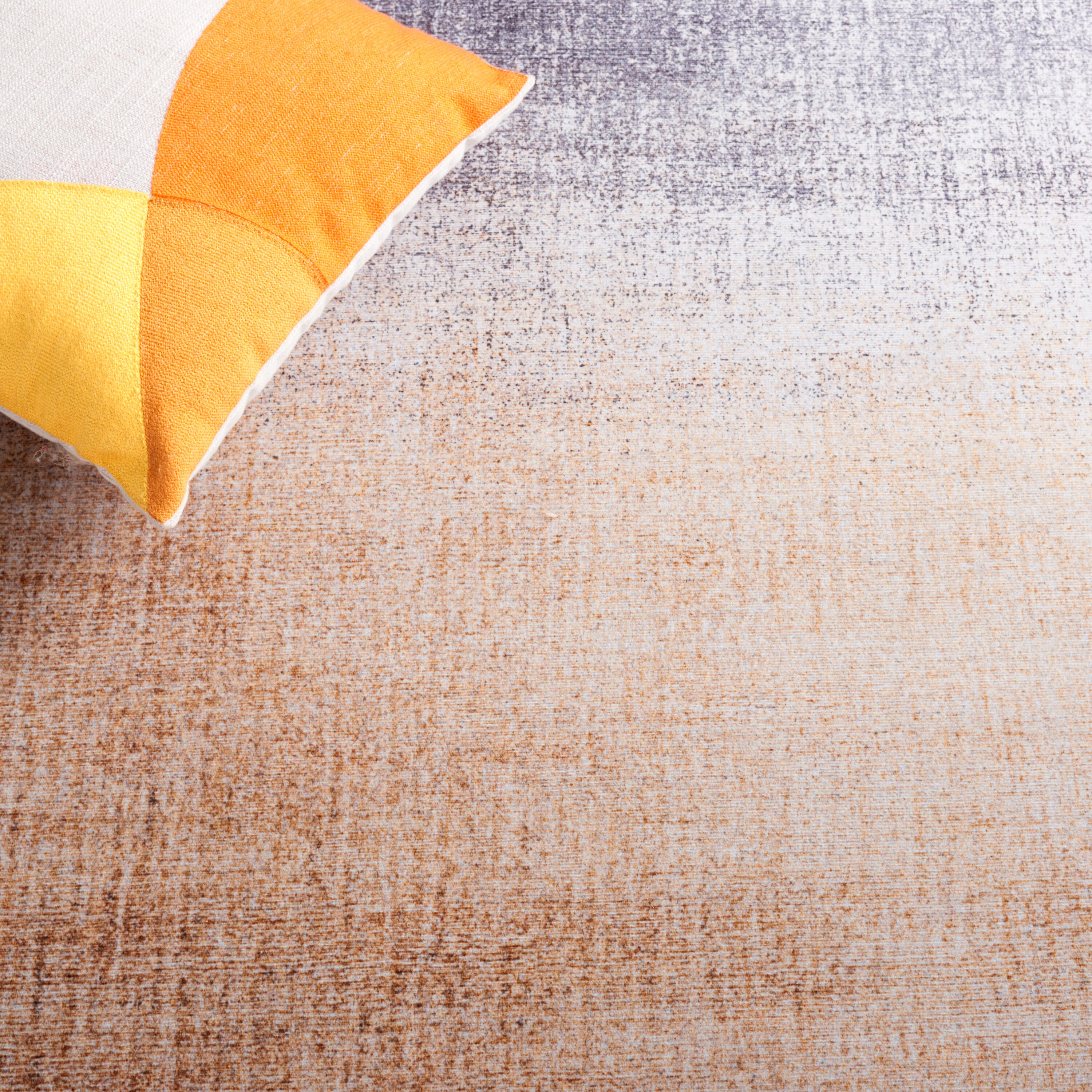 Tacoma TAC816 Power Loomed Machine Washable Accent Rug - Grey/Rust - 3'x5' - Safavieh.