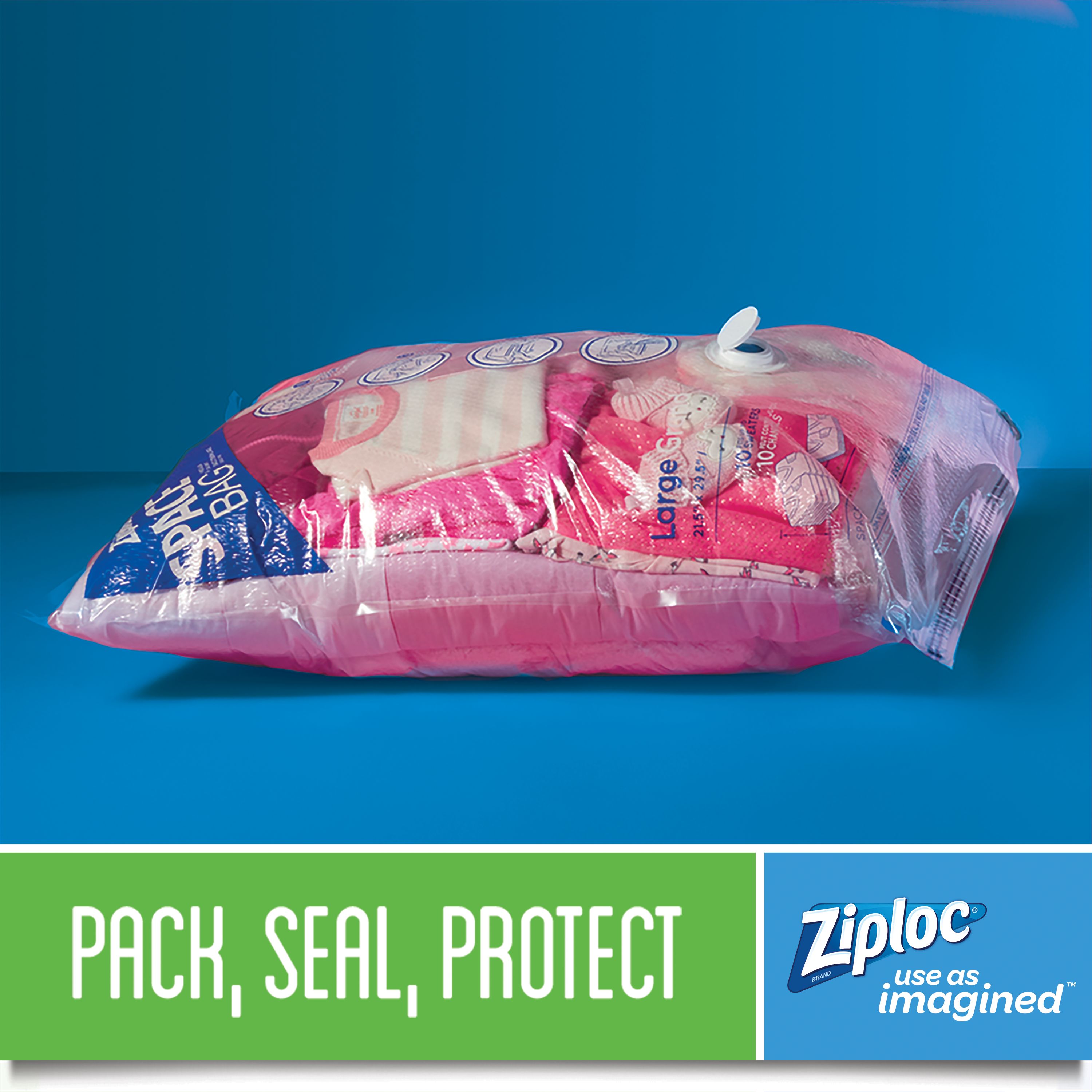 Ziploc Space Bag 2-Count Vacuum Seal Storage Bags in the Plastic Storage  Bags department at