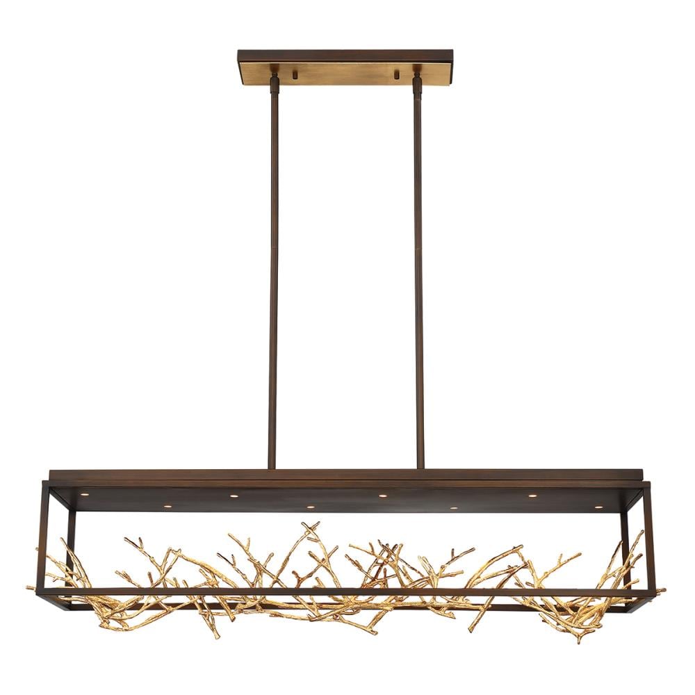 Eurofase 35642-015 Aerie 8-Light Bronze Modern/Contemporary LED Dry rated Chandelier