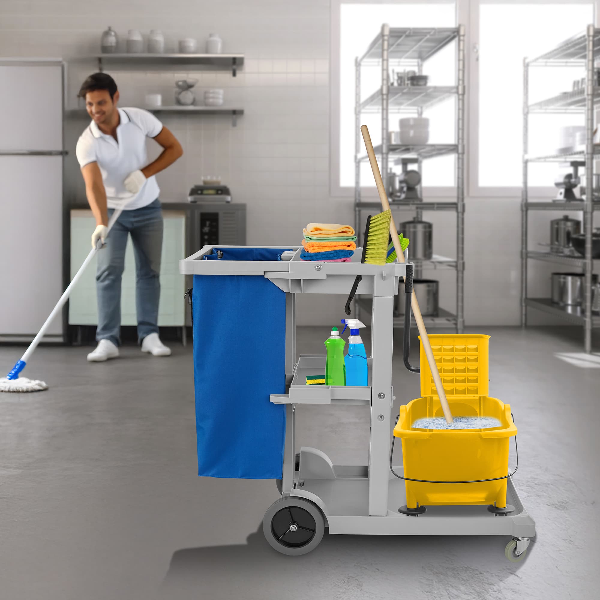 Dryser JAN-CRT-443-GRAY Janitorial-Carts - View #7