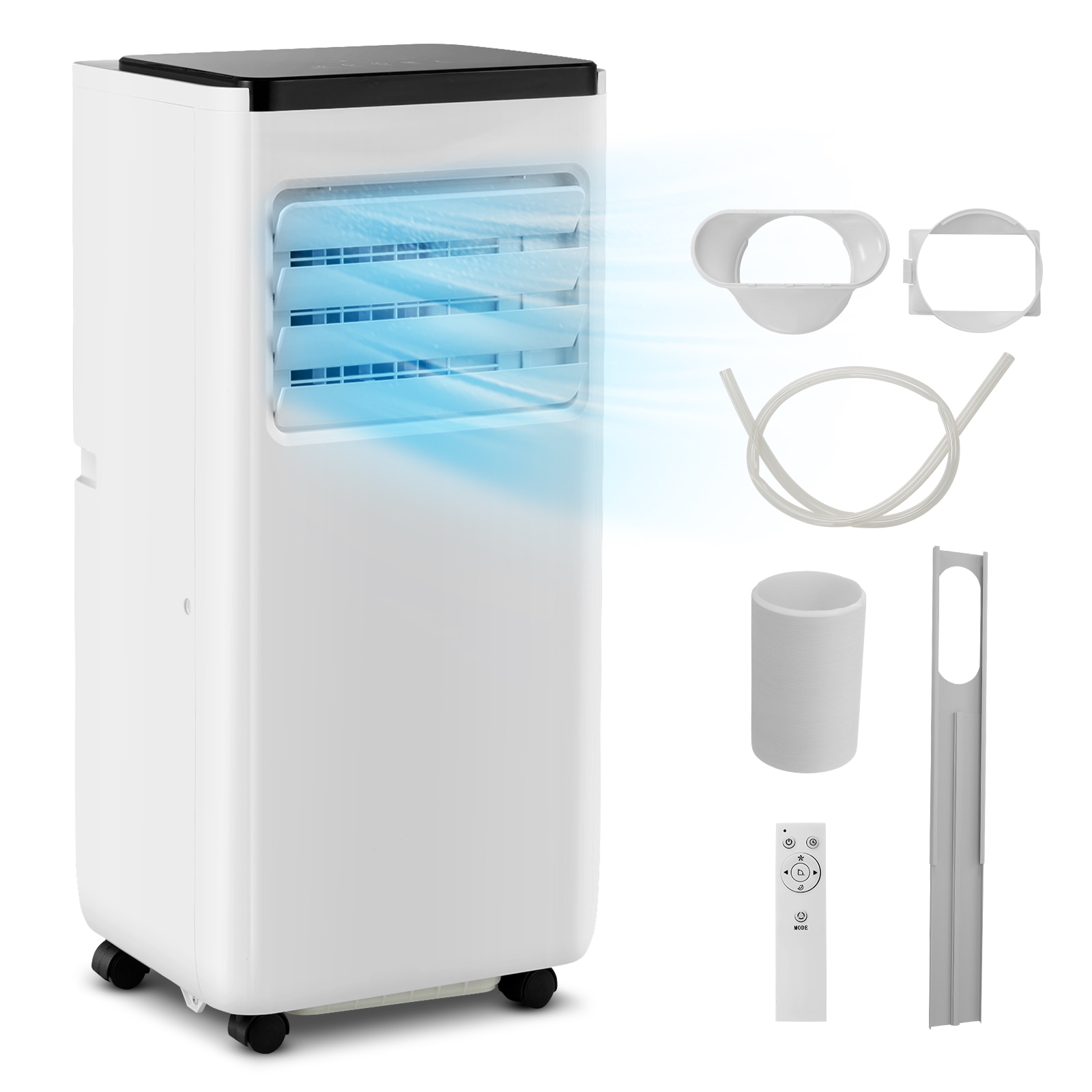 Volenca 8000-BTU Portable Air Conditioner with Remote Control and Child Lock Cools 250-sq-ft Rooms
