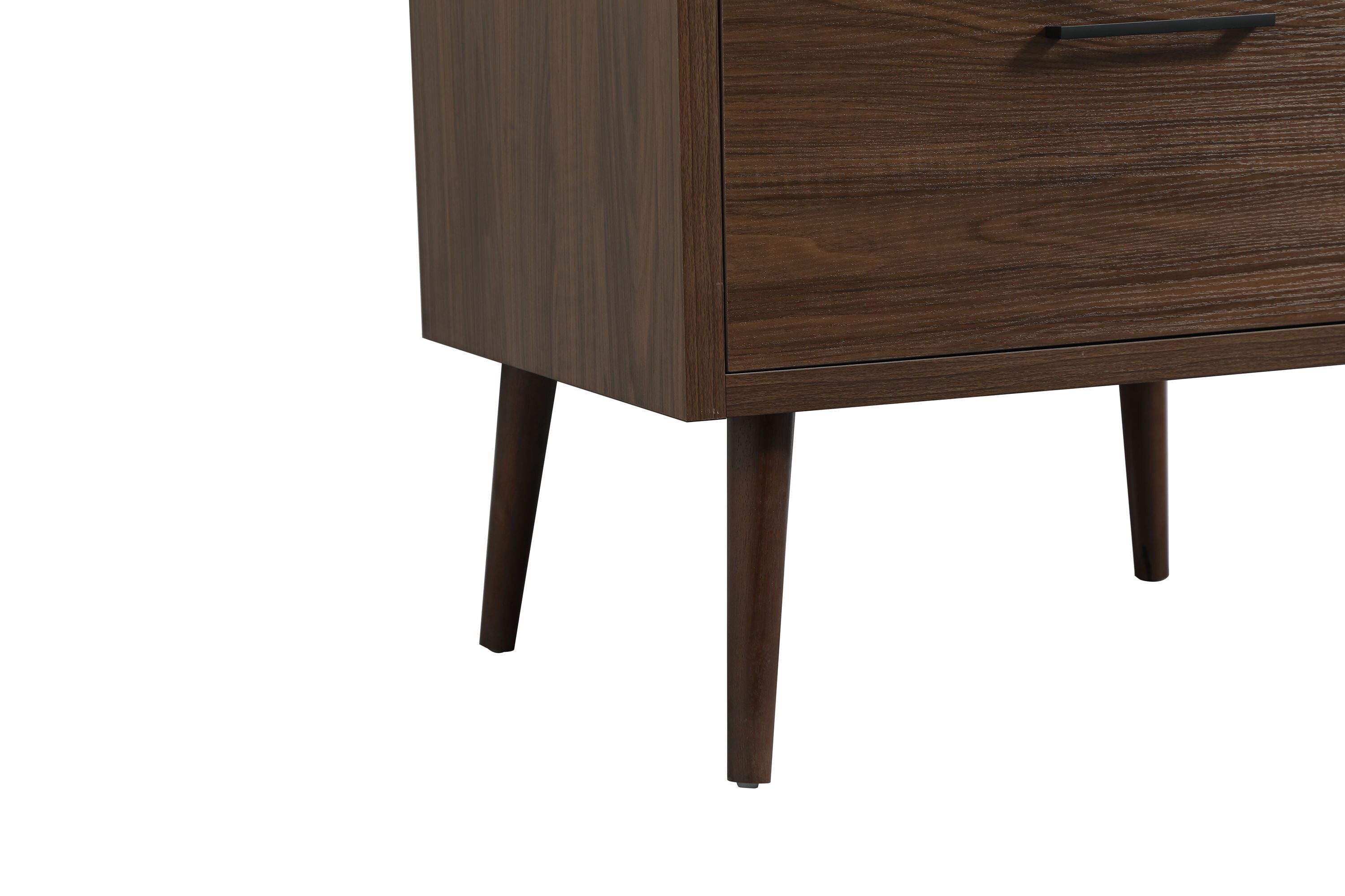 Walnut Mid-Century Modern Single Bathroom Vanity