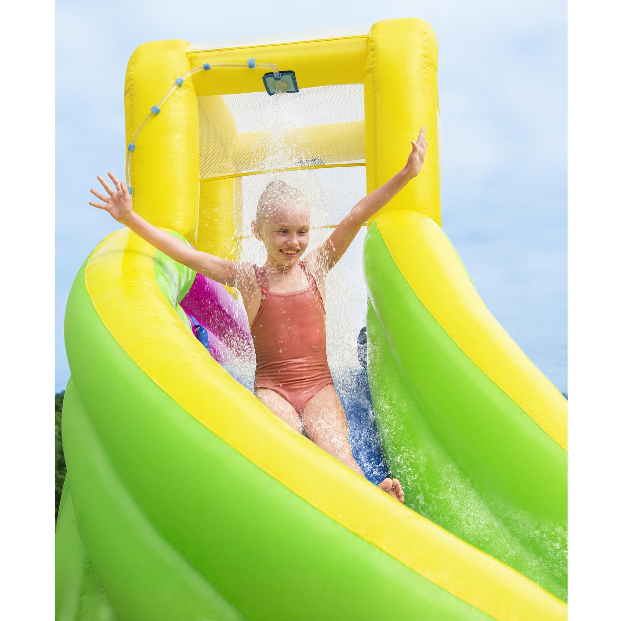 Bestway Multicolor Inflatable Slide with Splash Pool, Climbing