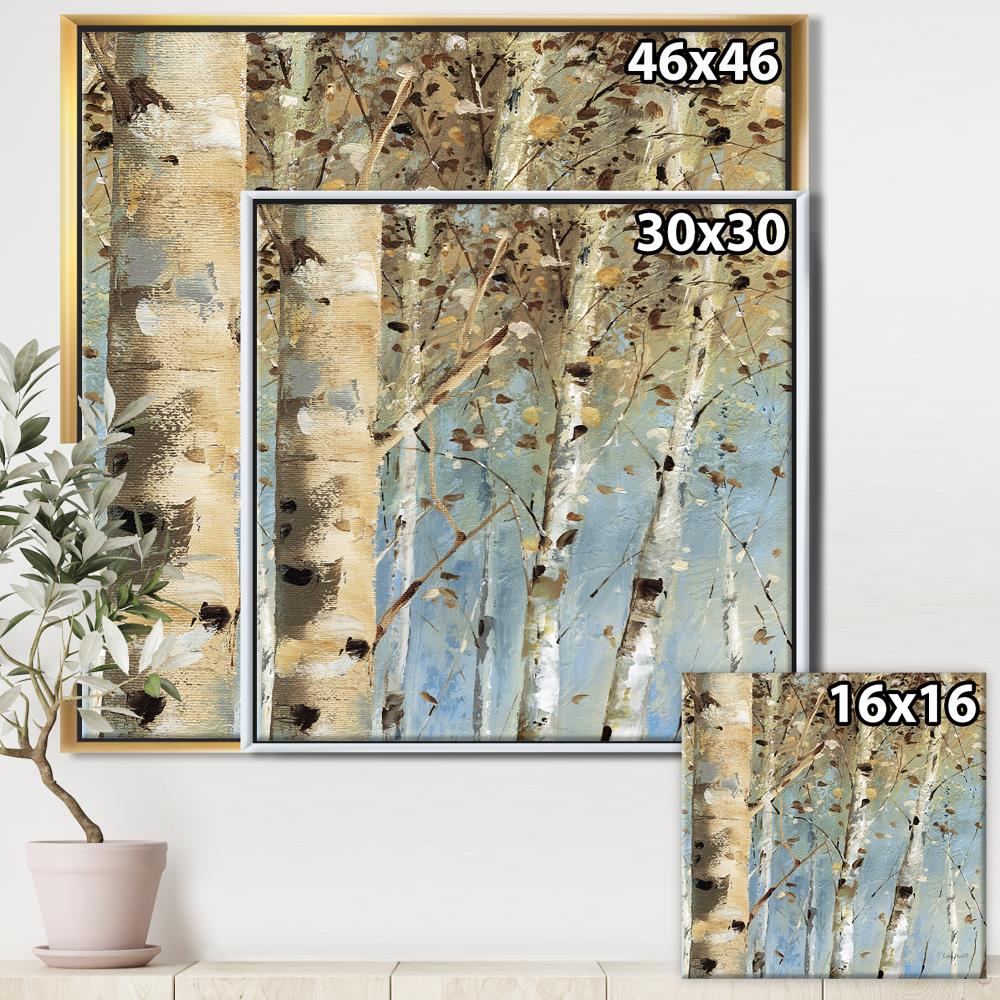 Designart Gold Wood Floater Frame 46-in H x 46-in W Country Print on ...