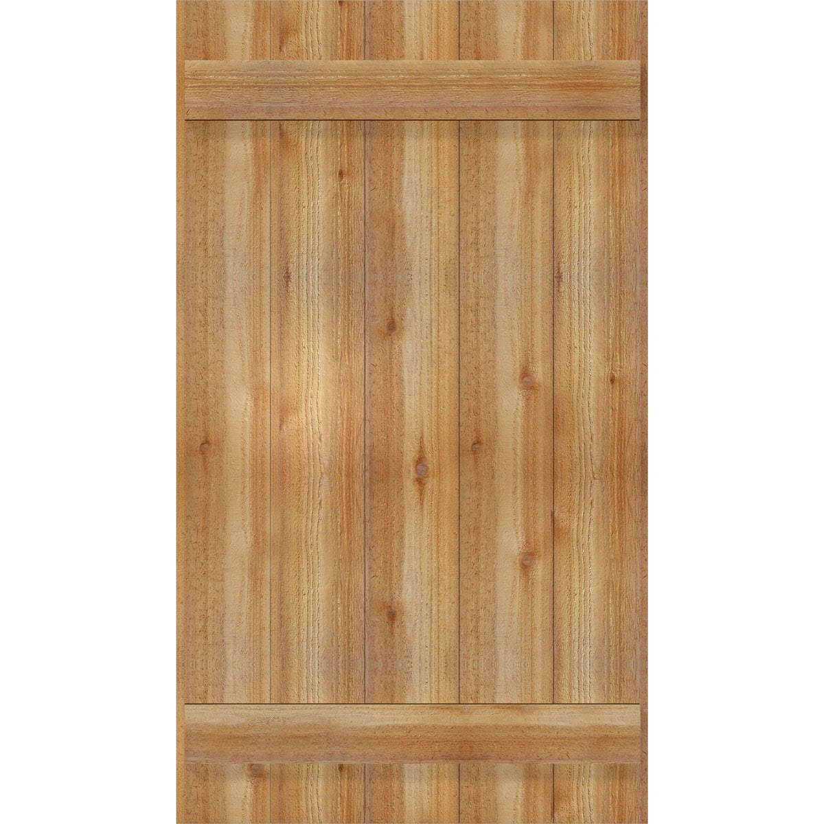 Ekena Millwork RBJ06S26X047RWR 26.875-in W x 47-in H Unfinished Paintable/Stainable Board and batten Wood Exterior Shutters ( 2 -Pack )