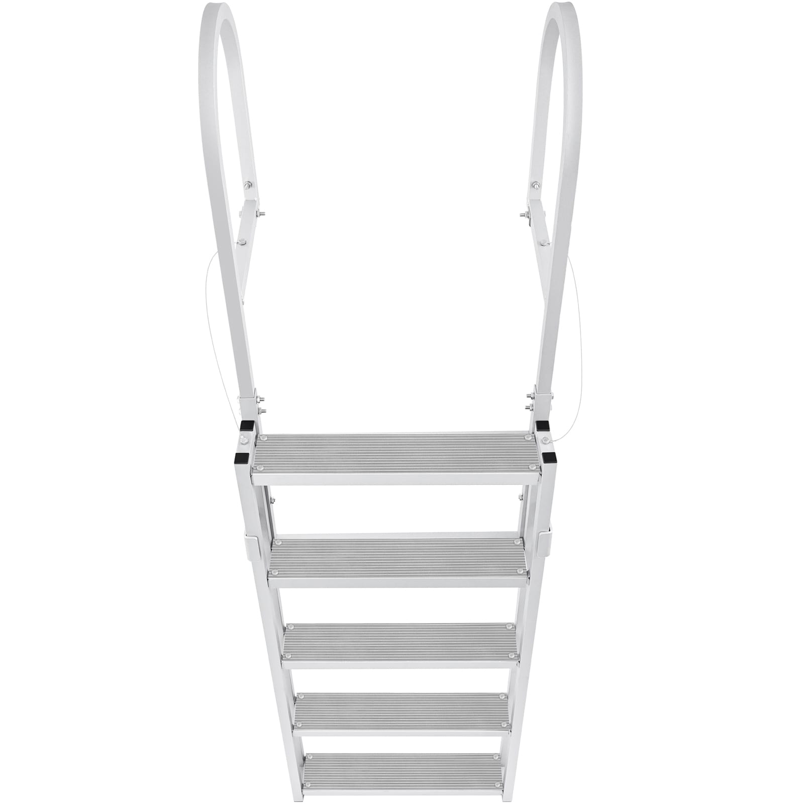 GIVIMO 5-Step Retractable Aluminum Pontoon Boat Dock Ladder with 350-lb Capacity #LW047GIVSS146