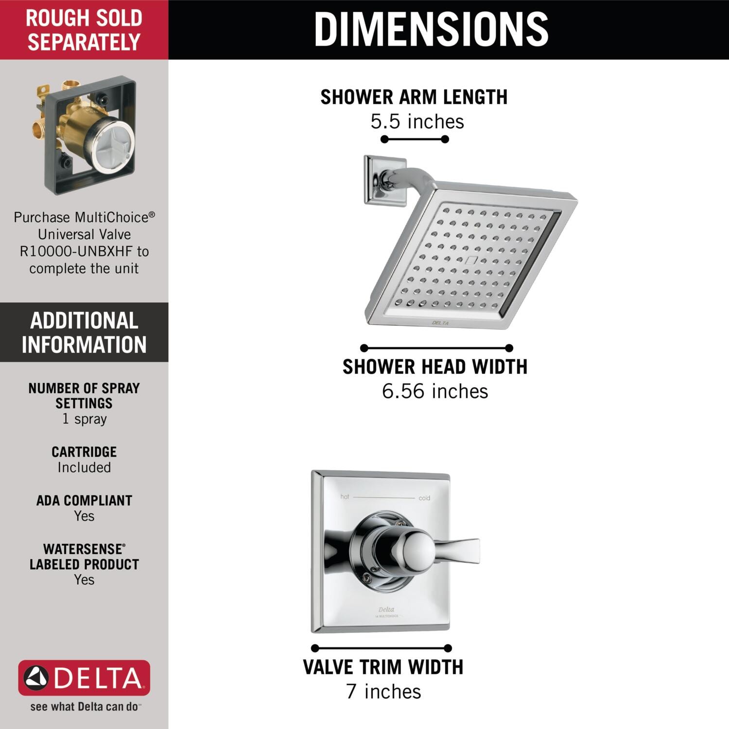 Delta T14251-WE Tub-Shower-Faucets - View #3