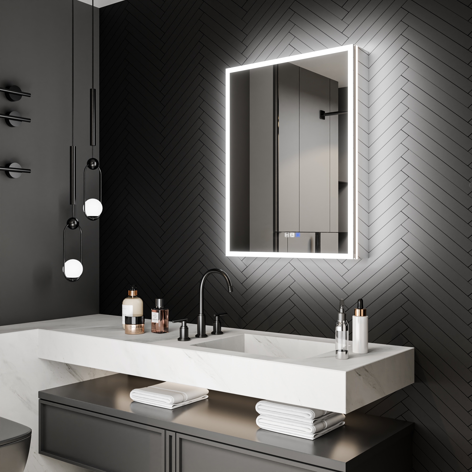 ExBrite EXMC2436V12RX Bathroom-Medicine-Cabinets - View #2