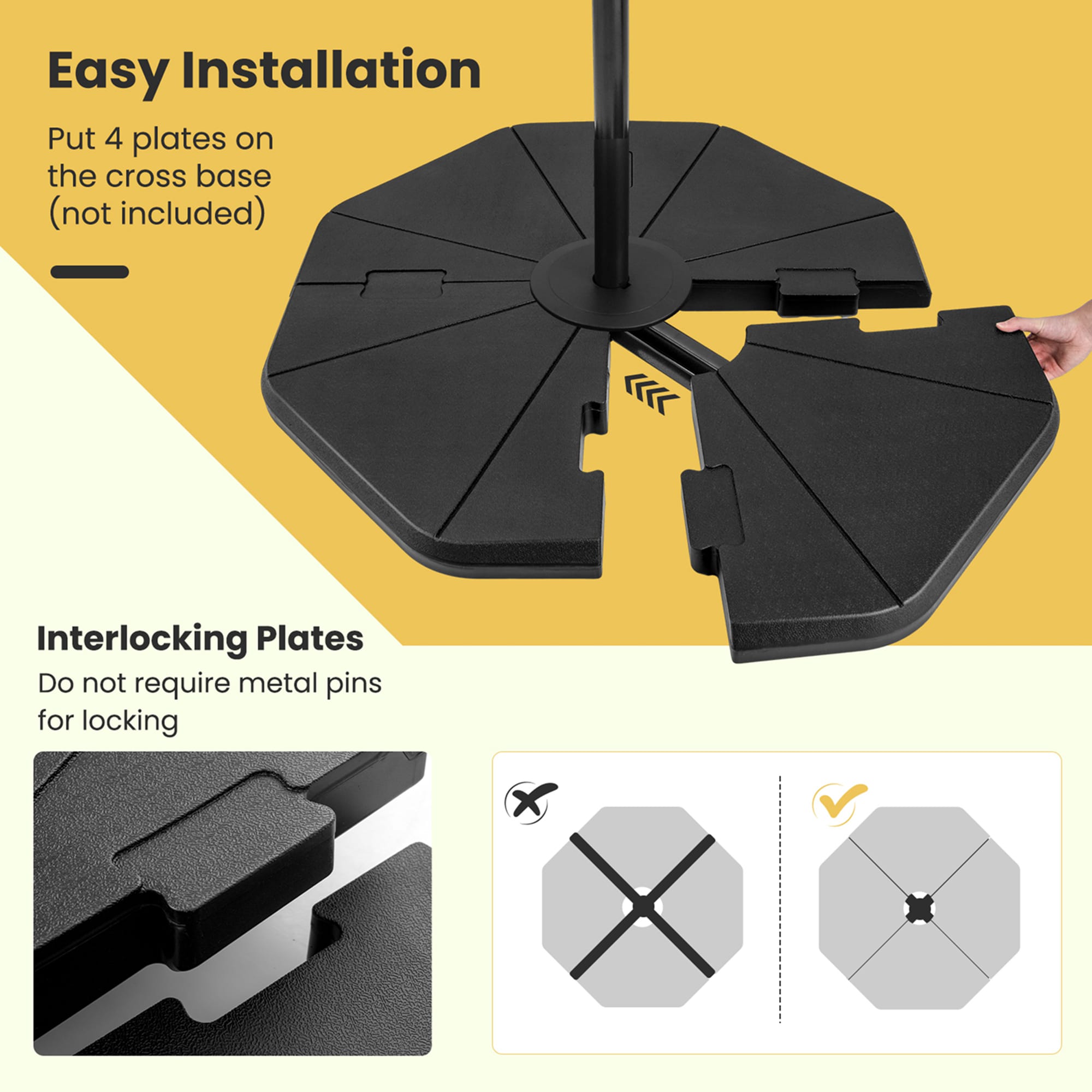 Costway HCST00849 Umbrella-Bases - View #3