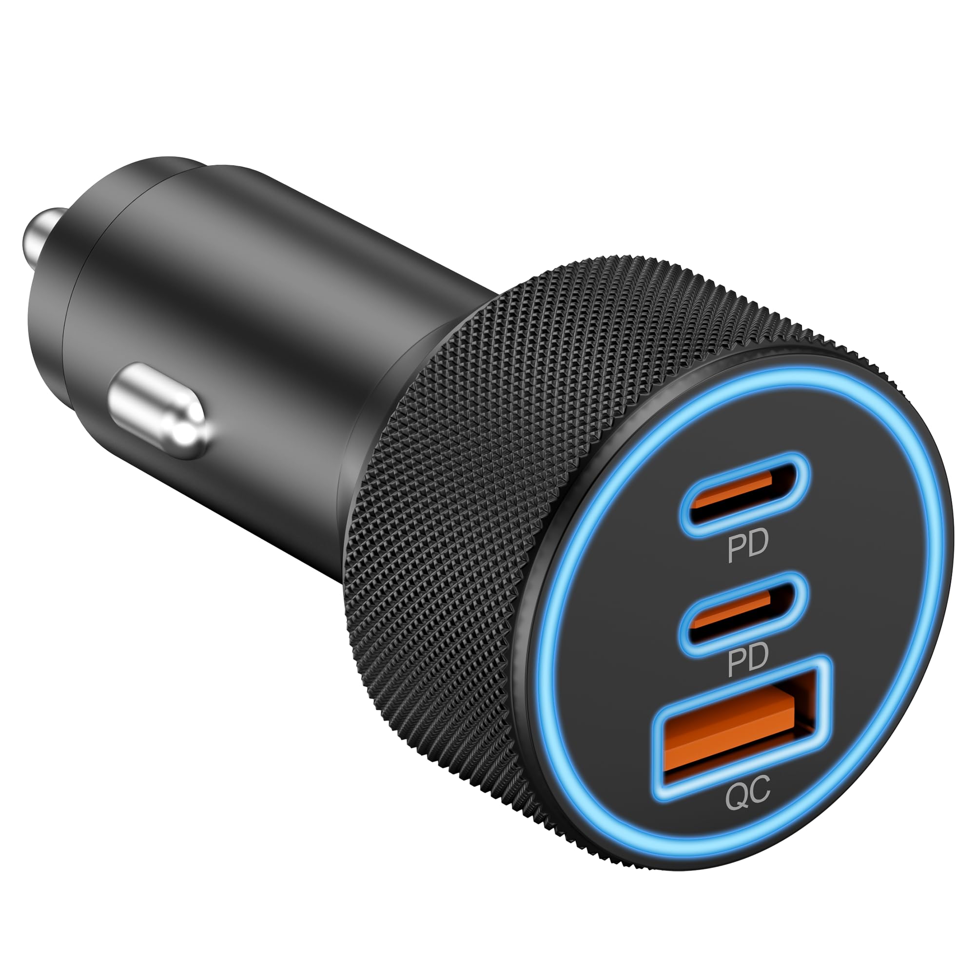 Oyezvary  USB C Car Charger 3 Port 67W Dual USB C and USB A Car Power Adapter PD QC Fast Charging Cigarette Lighter for iPhone iPad Samsung