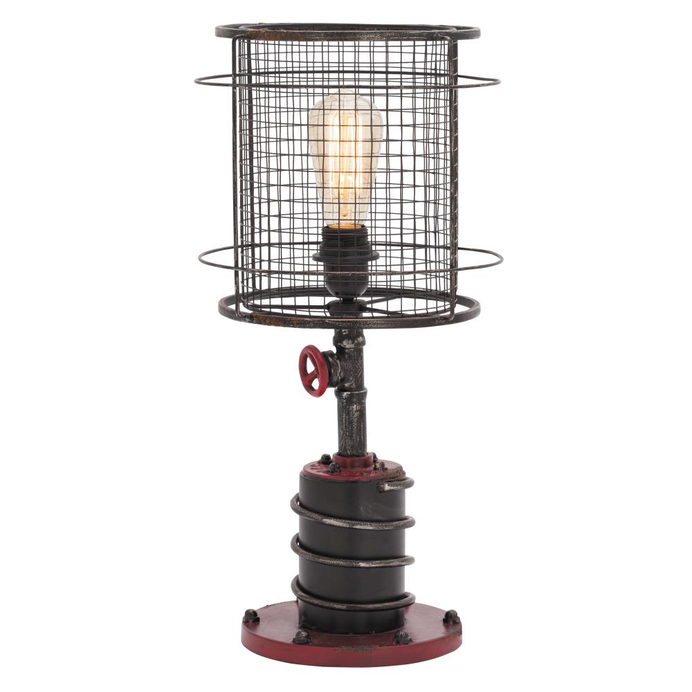 Black Table Lamp With Metal Shade, Black Industrial Table Lamp Shade