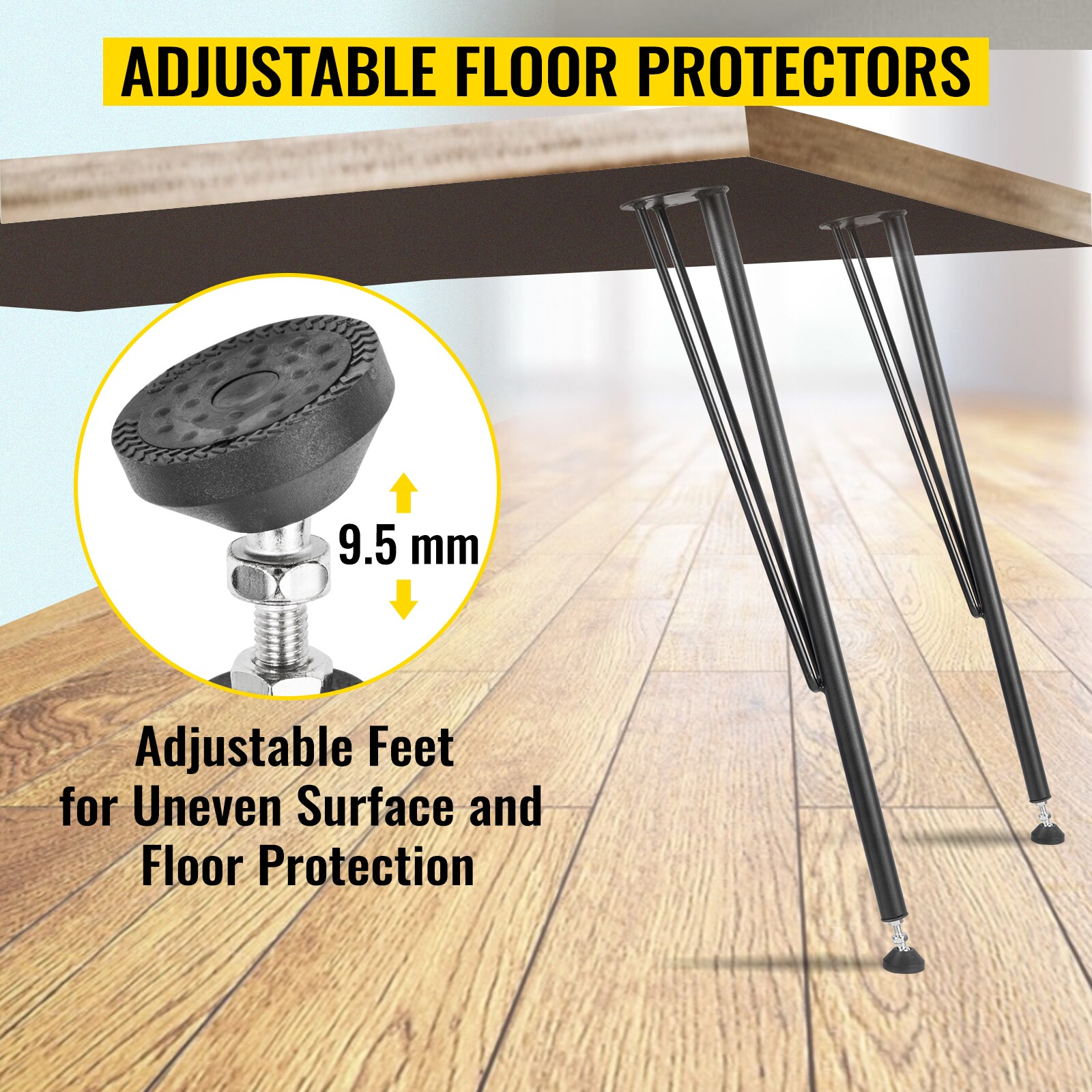 VEVOR TZZTGYCGFJ3289KIGV0 Wood-Table-Legs - View #6