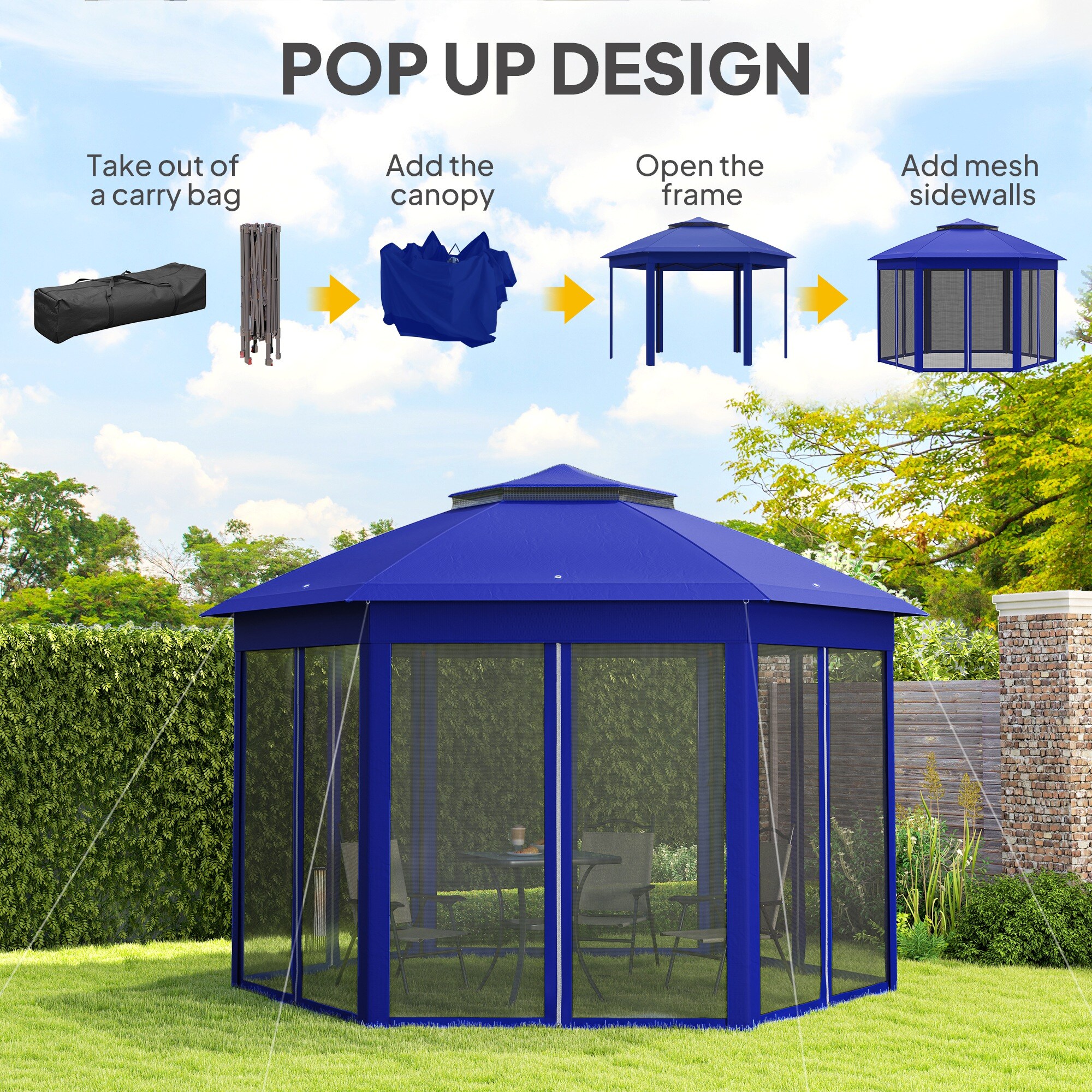 Outsunny 84C-120V00DB Canopies-Sl - View #5