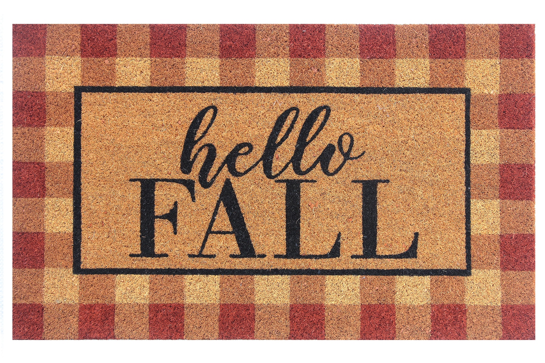 Style Selections WG-Q3-HLOFALL 2-ft x 3-ft Natural Coir/Rubber Rectangular Indoor Fall Door Mat