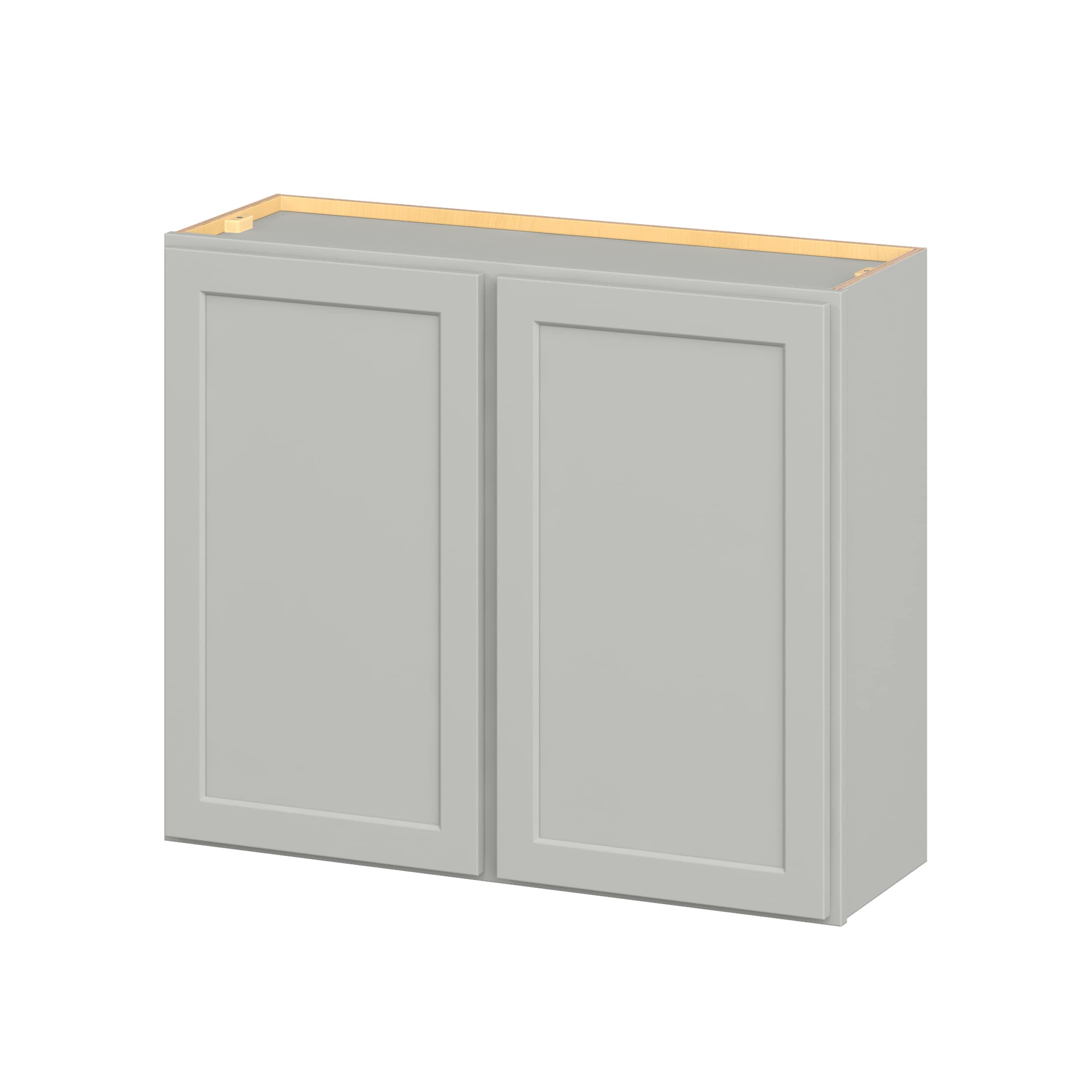Hugo&Borg PRO Jasper 36-in W x 18-in H x 12-in D Whisper Gray Wall Ready To Assemble Plywood Cabinet (Flat Panel Shaker Door Style)