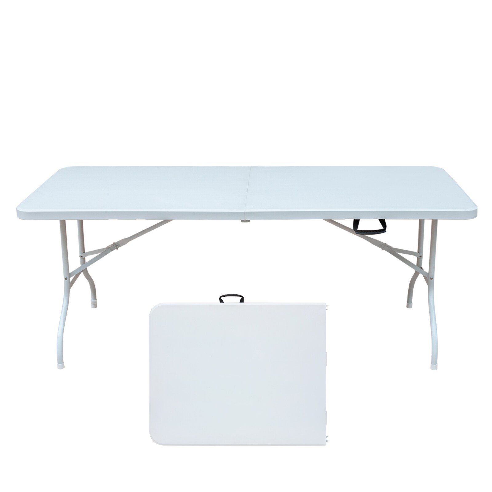 CESICIA W225-OPS-156 Patio Table Rectangle Extendable Outdoor Dining 29-in W x 70.87-in L