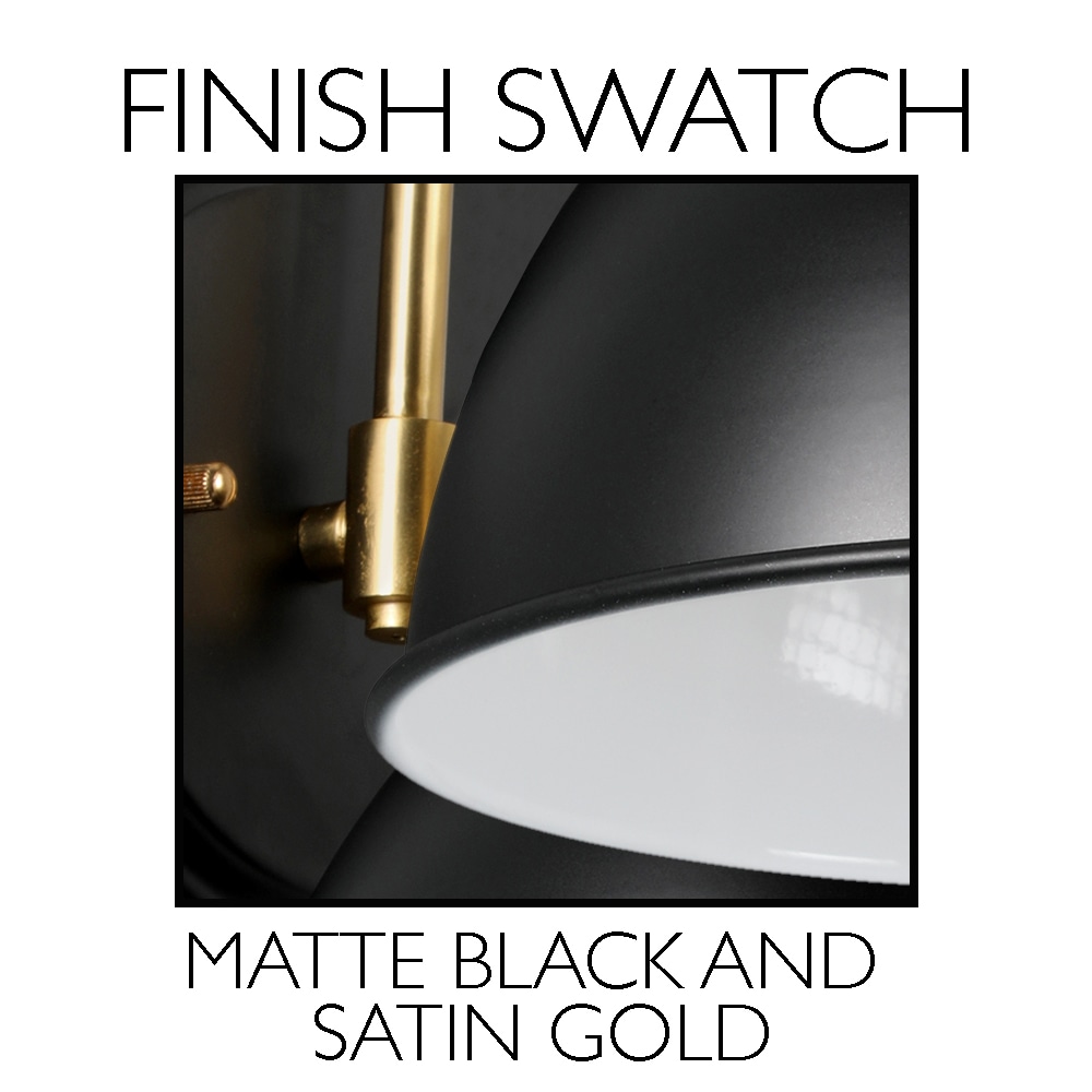 Savannah Matte Black and Satin Gold 1 Light Semi Flush Ceiling Mount ǀ  Lighting & Ceiling Fans ǀ Today's Design House