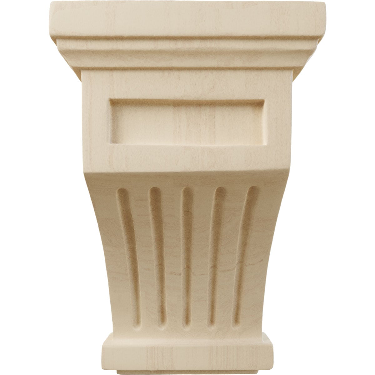 Fluted Rubberwood 7" Decorative Corbel