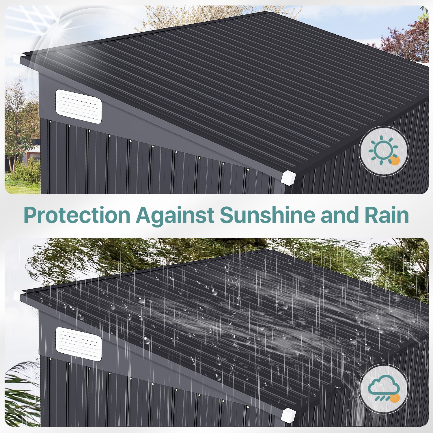 AOXUN AX-30246B Metal-Storage-Buildings-Sheds - View #3