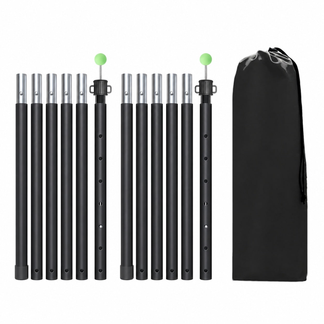 SenQWFa -  Adjustable Lightweight Camping Tent Poles 82.68 Inches Aluminum Alloy Telescoping Sola...