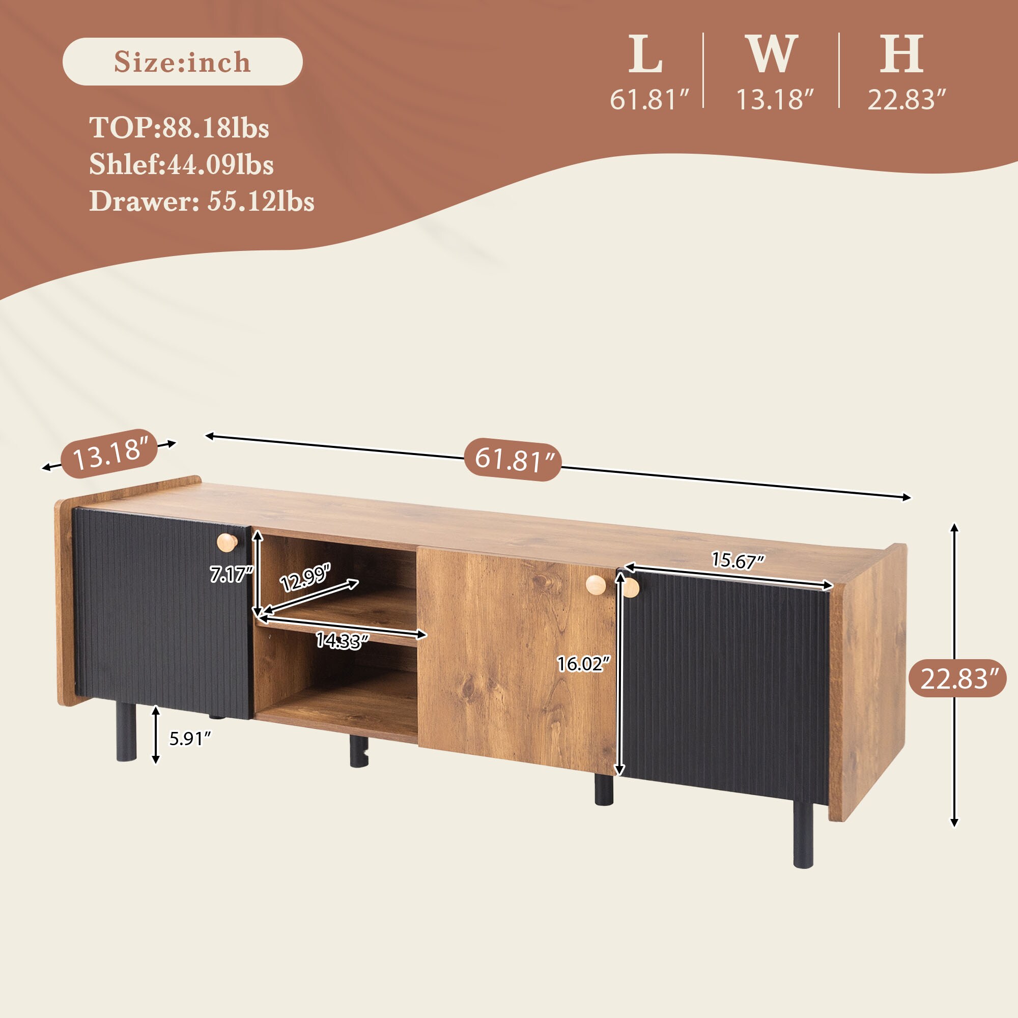 JIMSMAISON JMMRSTS27BRO Tv-Stands - View #10