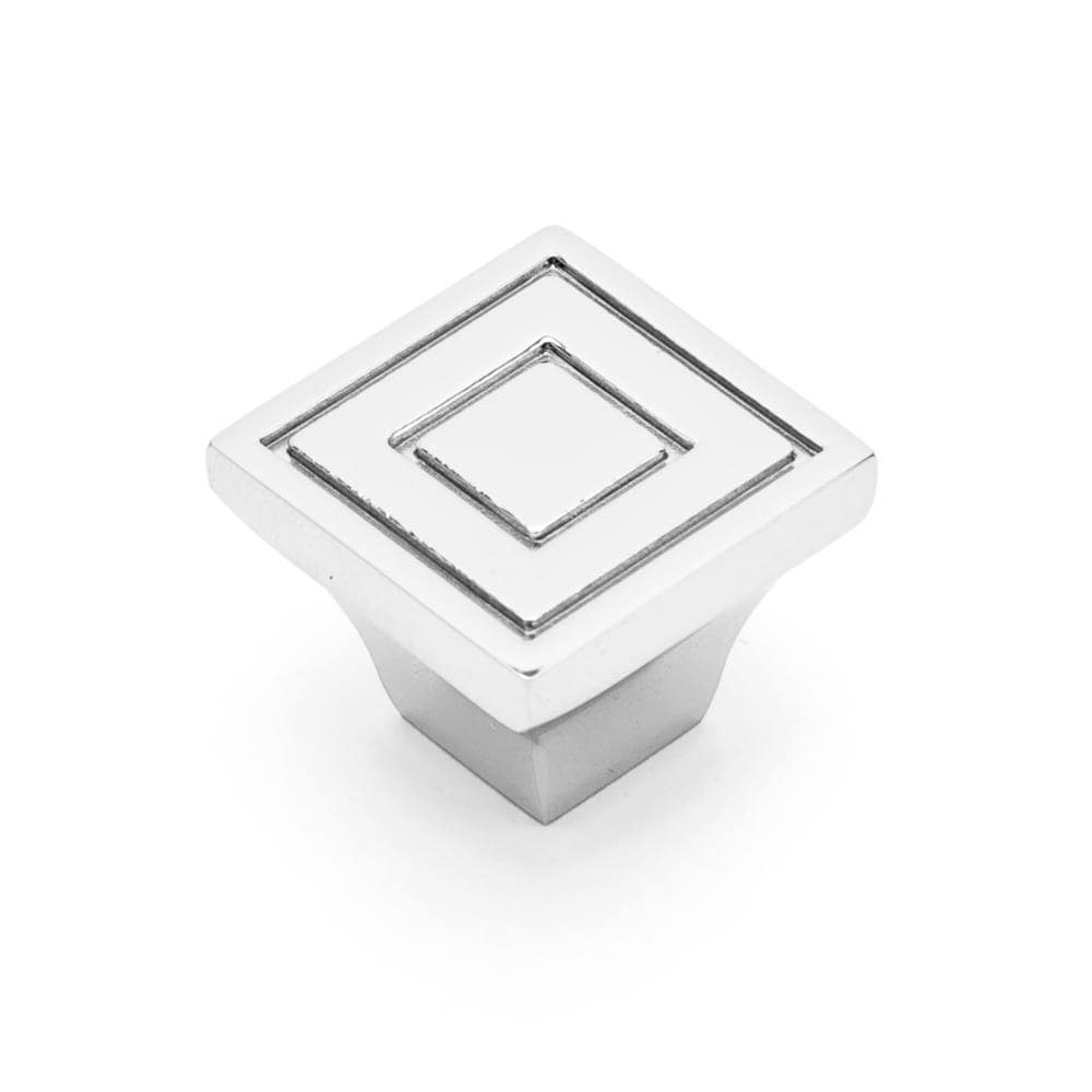 RK International CK 770-PN Polished Nickel Square Transitional Cabinet Knob