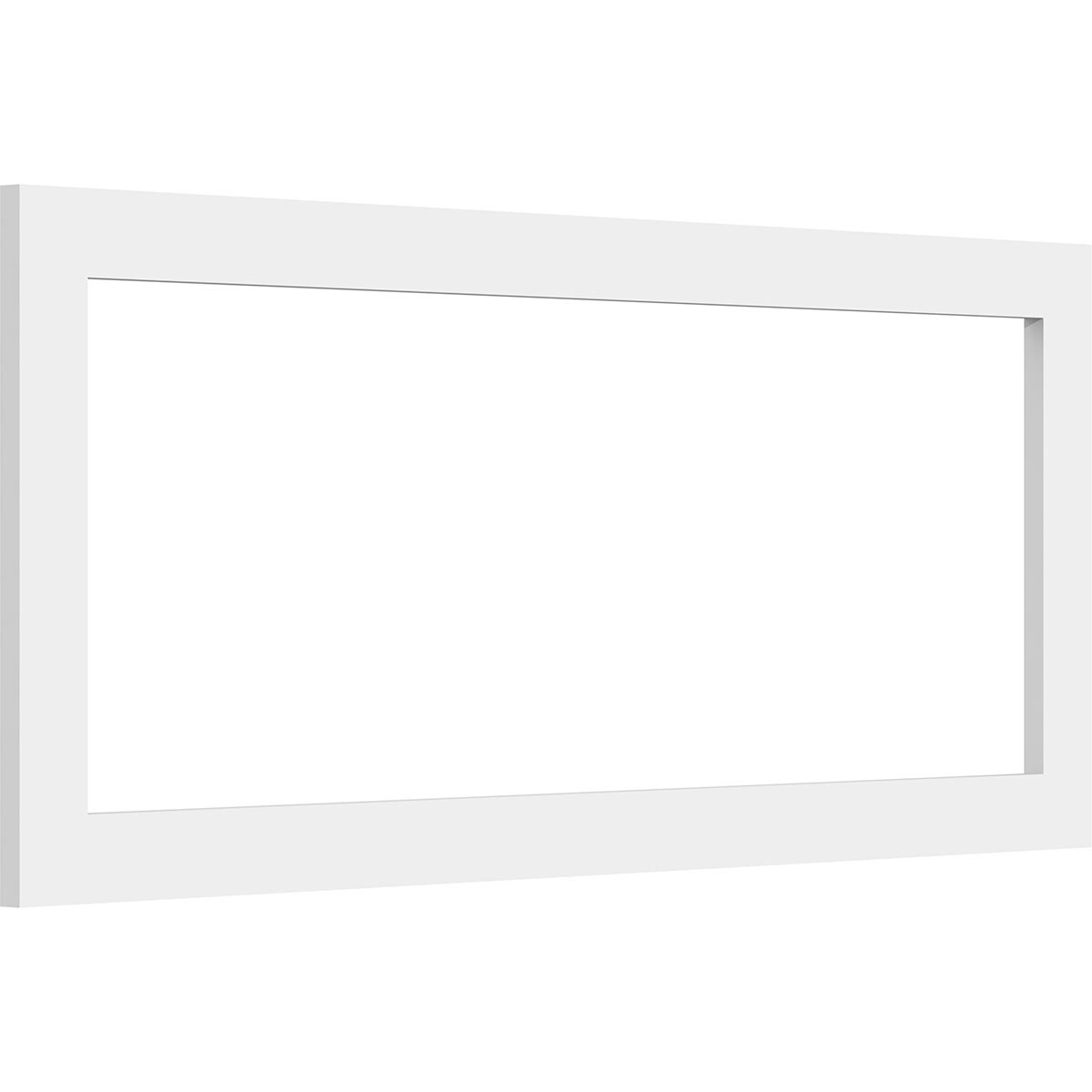 Ekena Millwork WALP28X12X037PRE 28-in x 12-in Smooth Paintable/Stainable White PVC Fretwork Wall Panel (