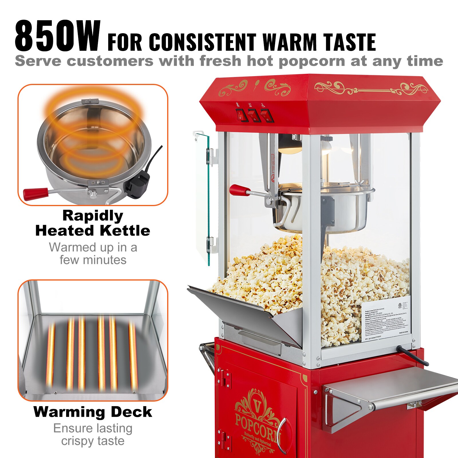 VEVOR SCCSBMHJ8OZ801576V1 Popcorn-Makers - View #4