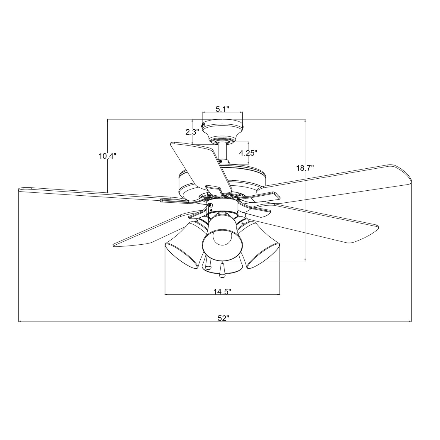 Edvivi FSJ7706WH Ceiling-Fans - View #4