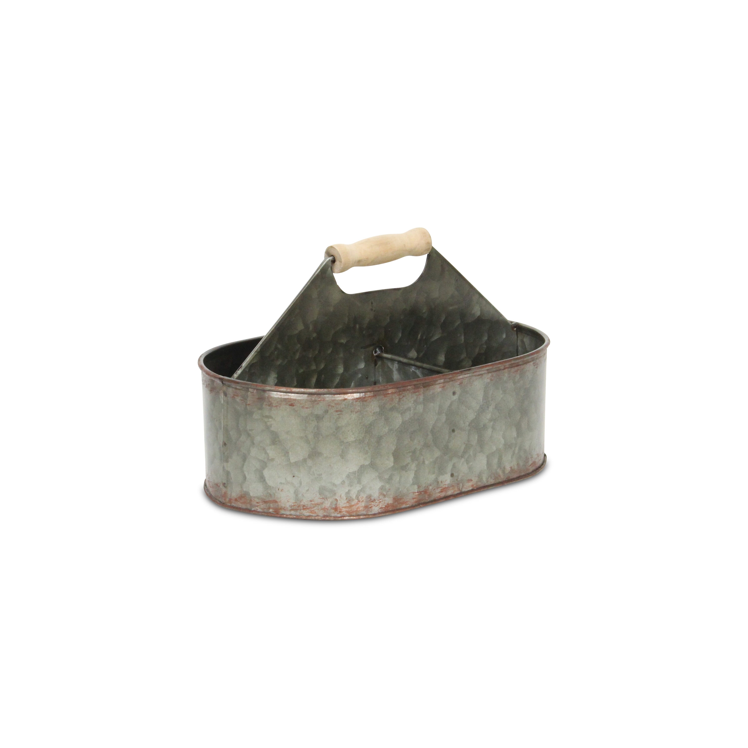 Cheung's FP-4398S Trays and caddies 6.5-in x 10.5-in Silver 4 Divided Oval Serving Caddy