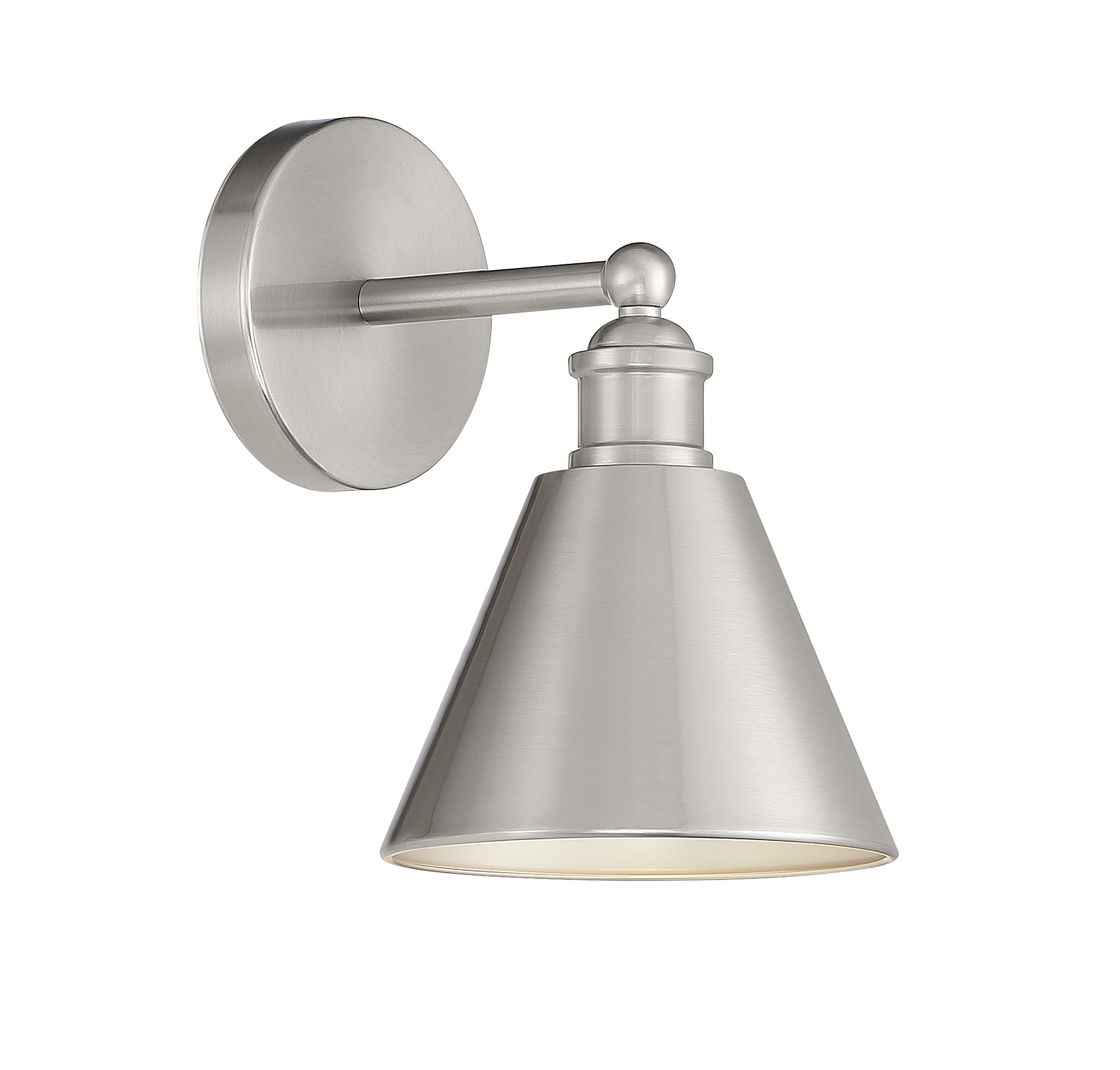 Meridian Lite Trends M90087BN Meridian 6.75-in W 1 -Light Brushed Nickel Farmhouse Wall Sconce