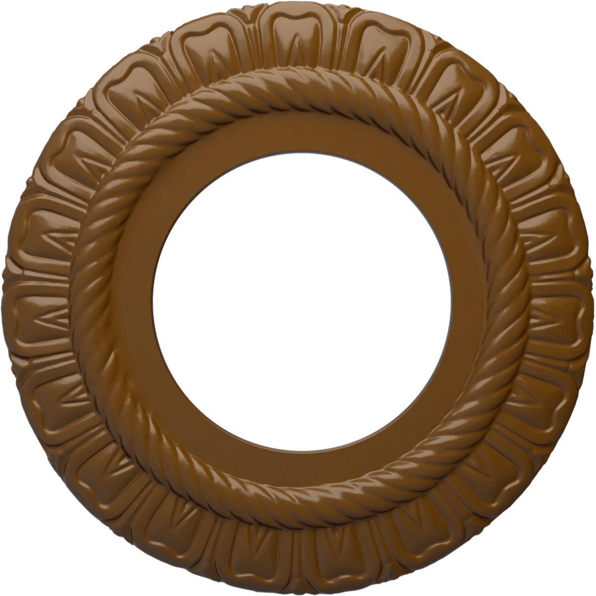 Ekena Millwork CM09CLSTF Claremont 9-in W x 9-in L Painted Smokey Topaz Polyurethane Whole Ceiling Medallion