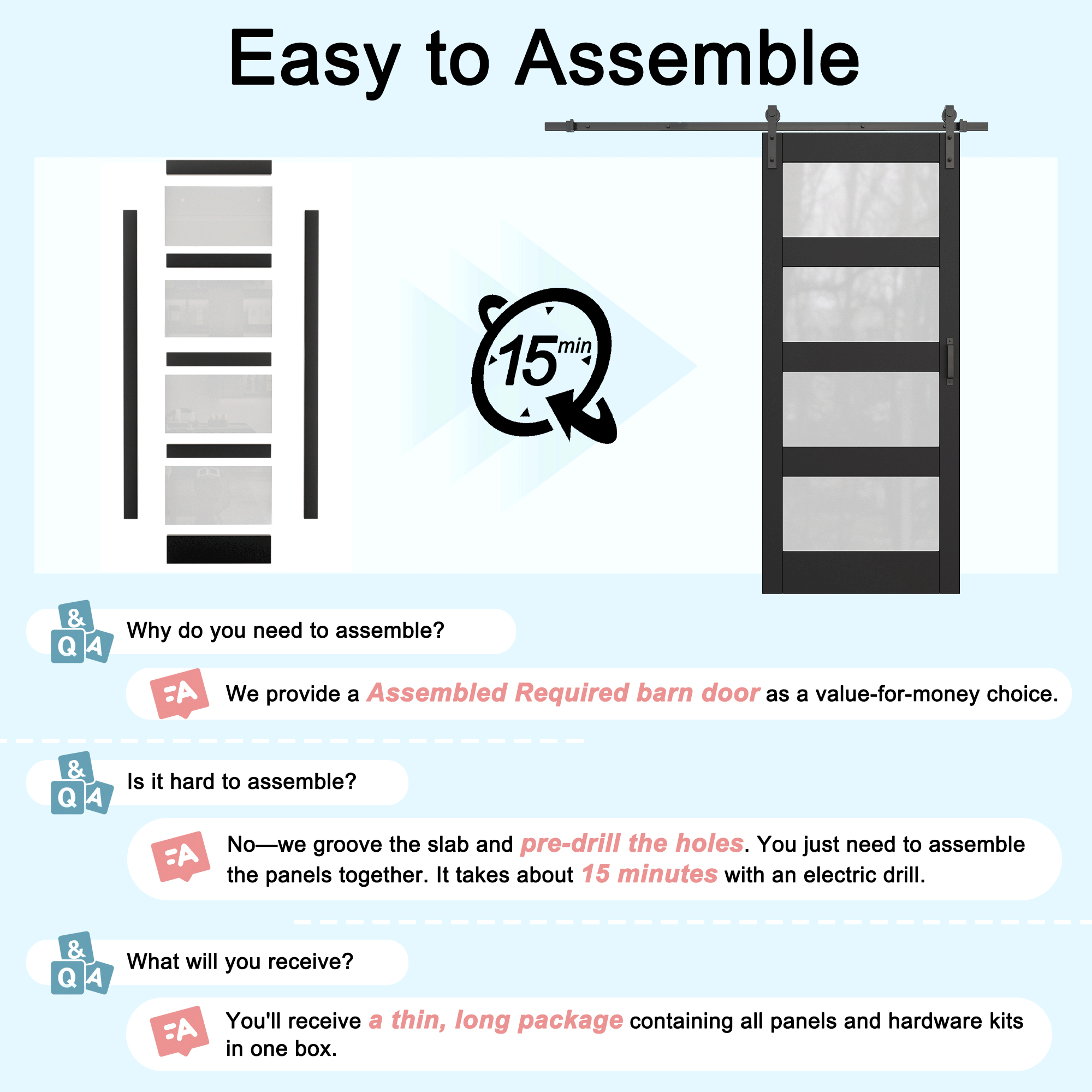 JUJUBON IN-BDBL-BD1-G-4L-30 Barn-Doors - View #6