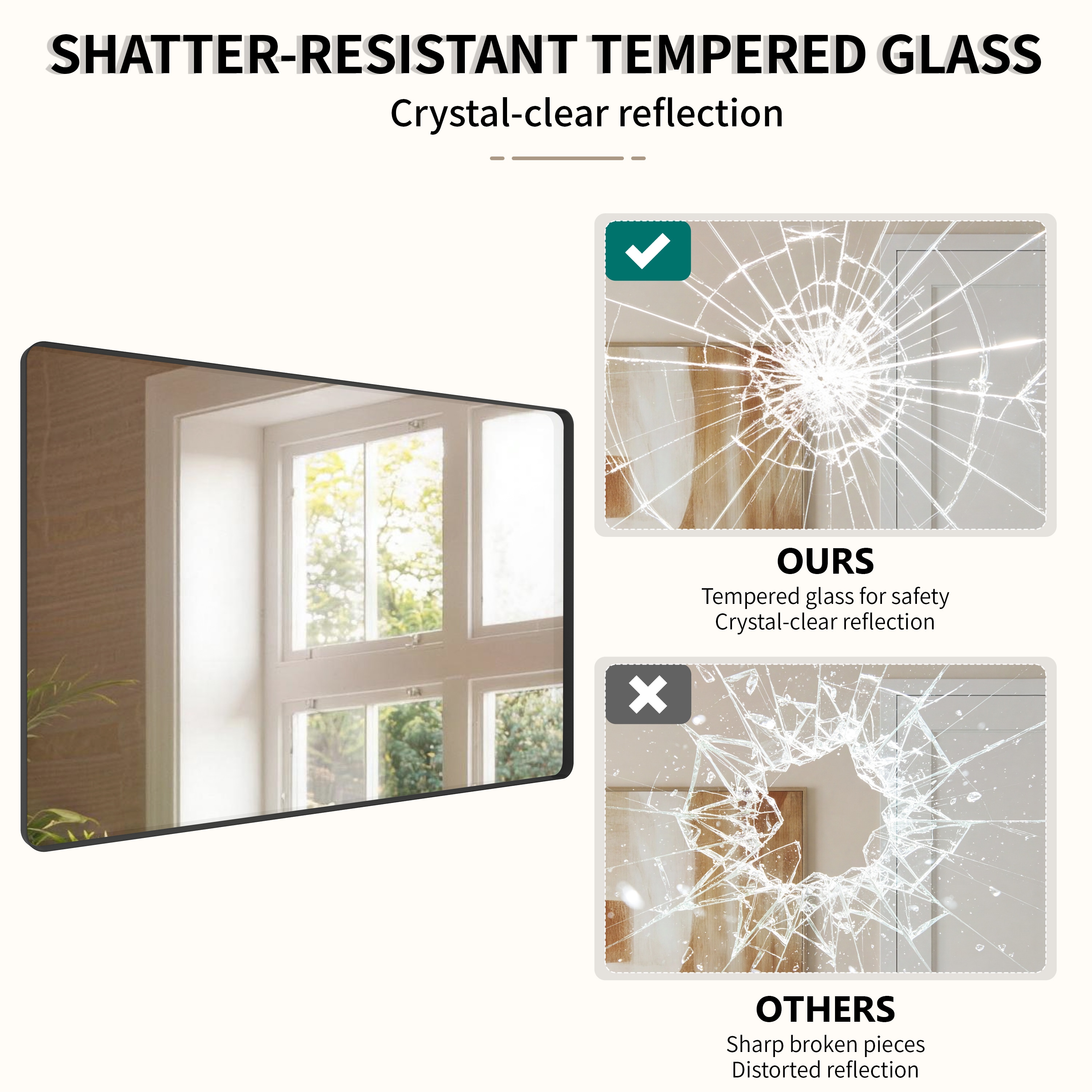 Dimakai DK-4832BK Framed-Bath-Mirrors - View #5