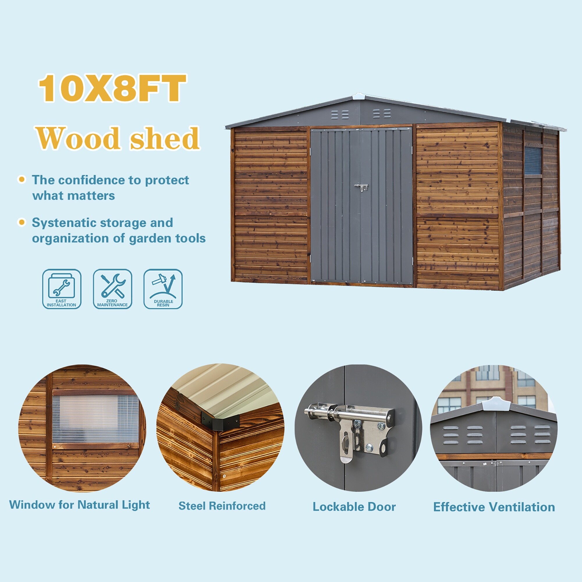 Wooakway FXLS0607-605C04 Wood-Storage-Buildings - View #8