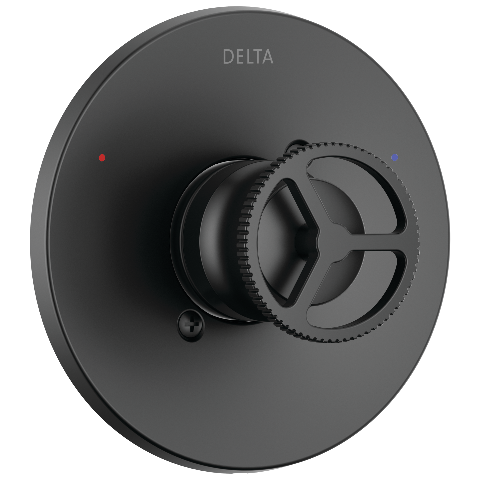 Delta T14058-BL Trinsic Matte Black 6.5-Inches Universal Bathtub/Shower Diverter 0.5-Inches -ID