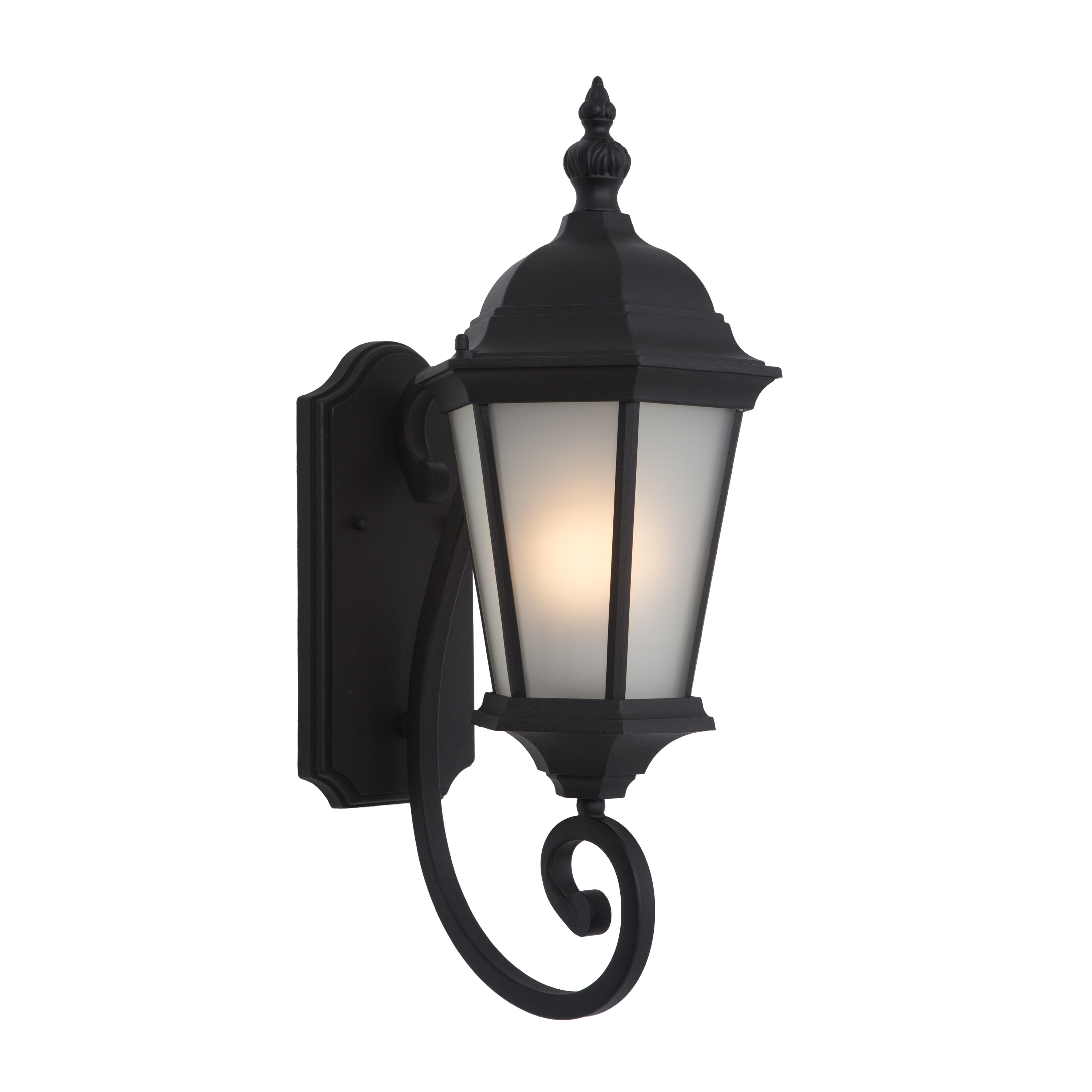 Yosemite Home Decor Brielle 1-Light 20.5-in H Black Outdoor Wall Light ...