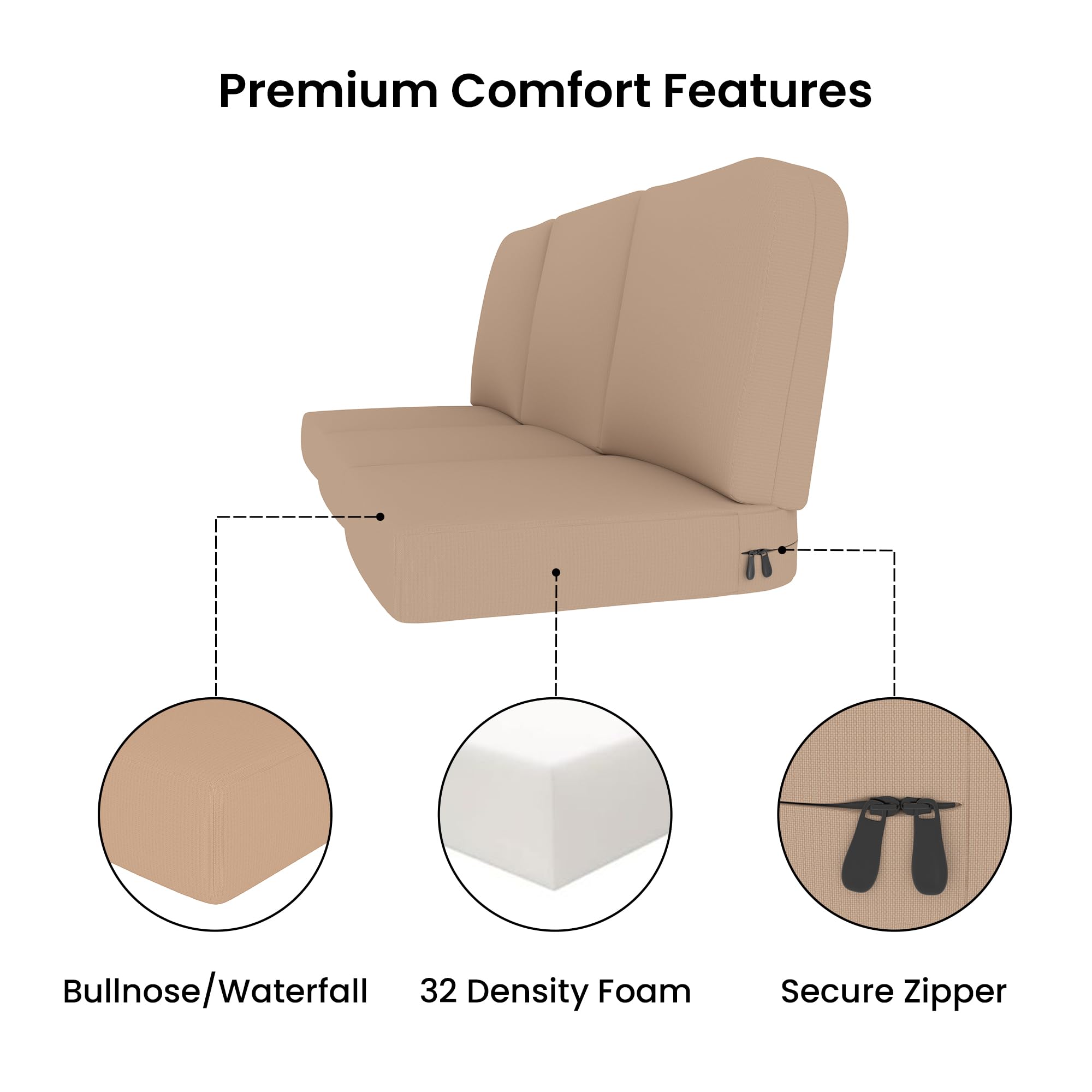 Covers & All CUSH6003S-CRB Patio-Furniture-Cushions - View #4