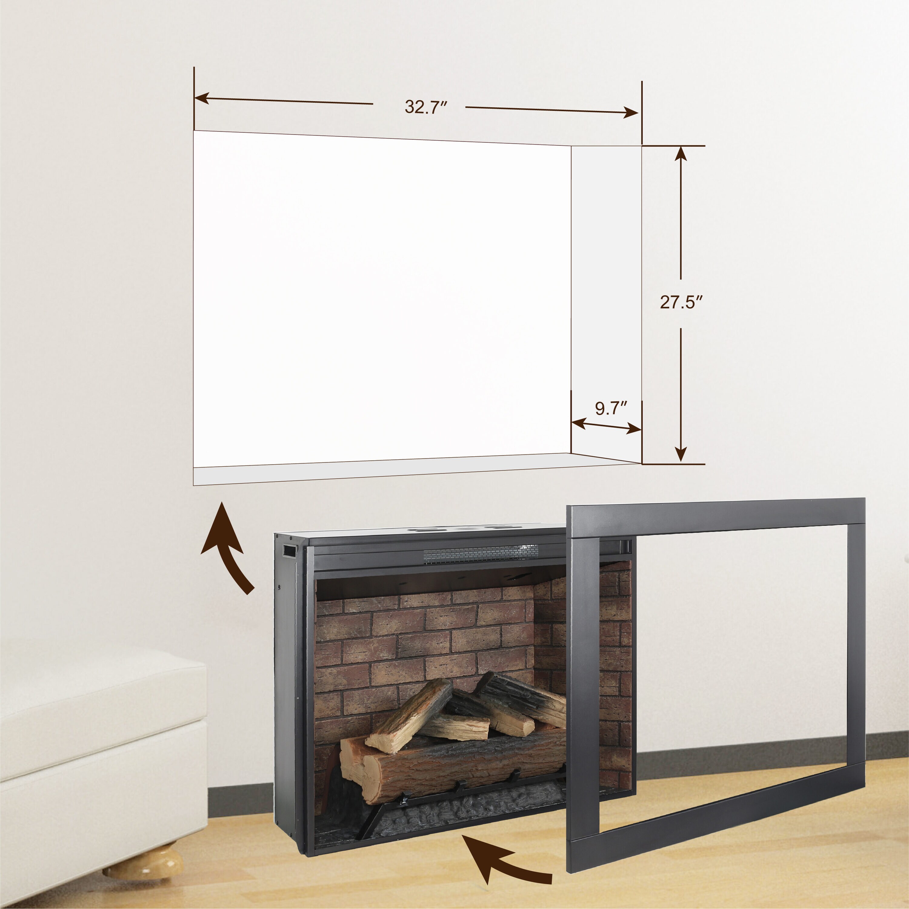 Dimakai DI-CEM-259883P Electric-Fireplaces - View #4