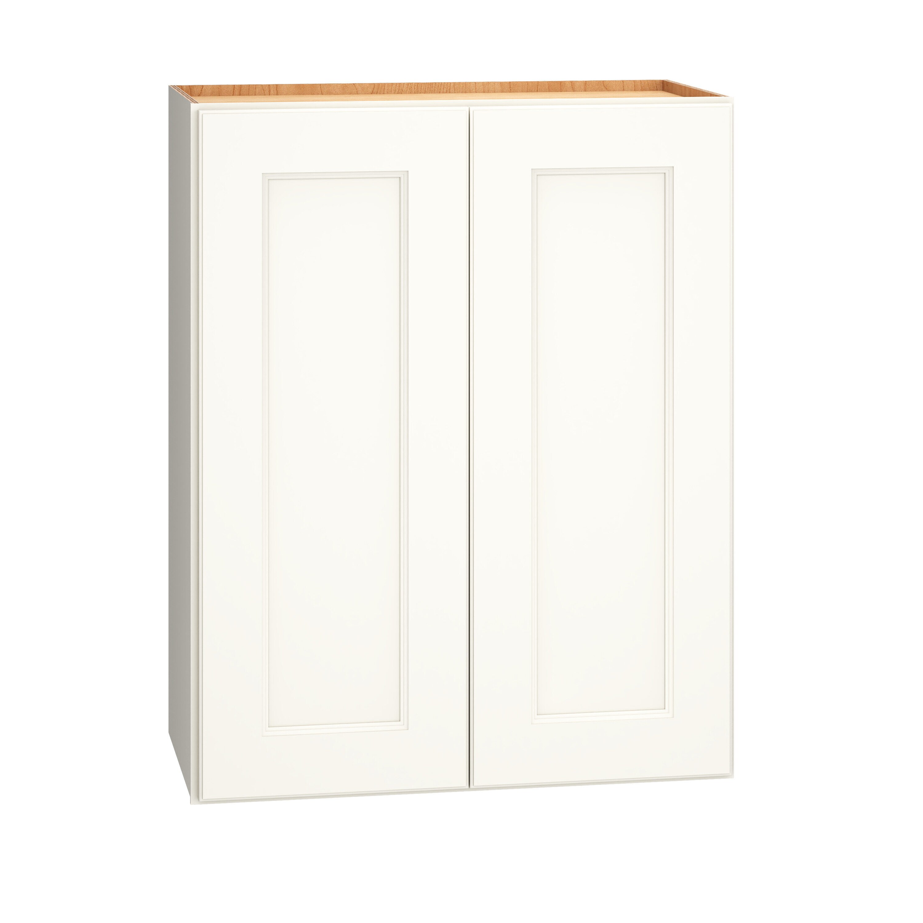 Diamond Express Macaulay 24-in W x 18-in H x 12-in D White Wall Fully Assembled Plywood Cabinet (Recessed Panel Square Door Style)