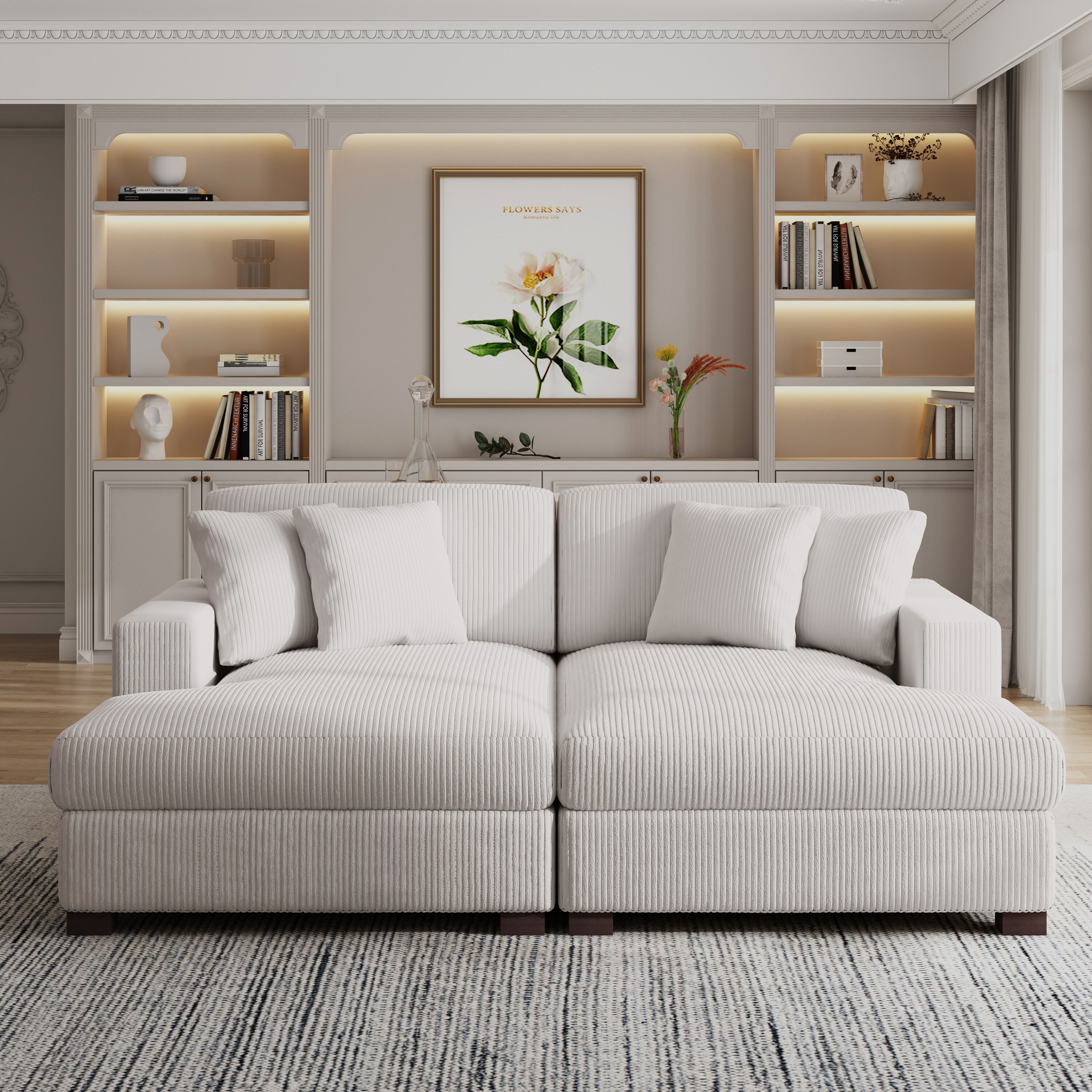 Dreamsidea CS7-BEI-CL-CR Sofas-Loveseats - View #2