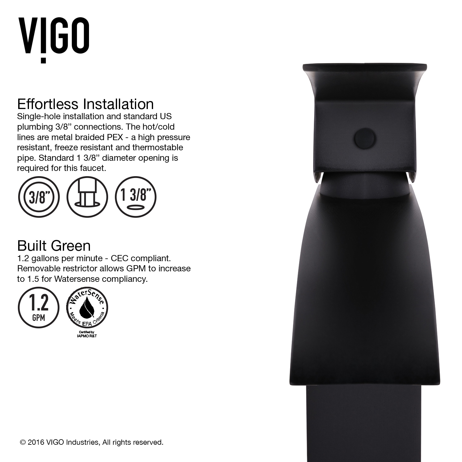 VIGO VG01015MB Lavatory-Faucets - View #5
