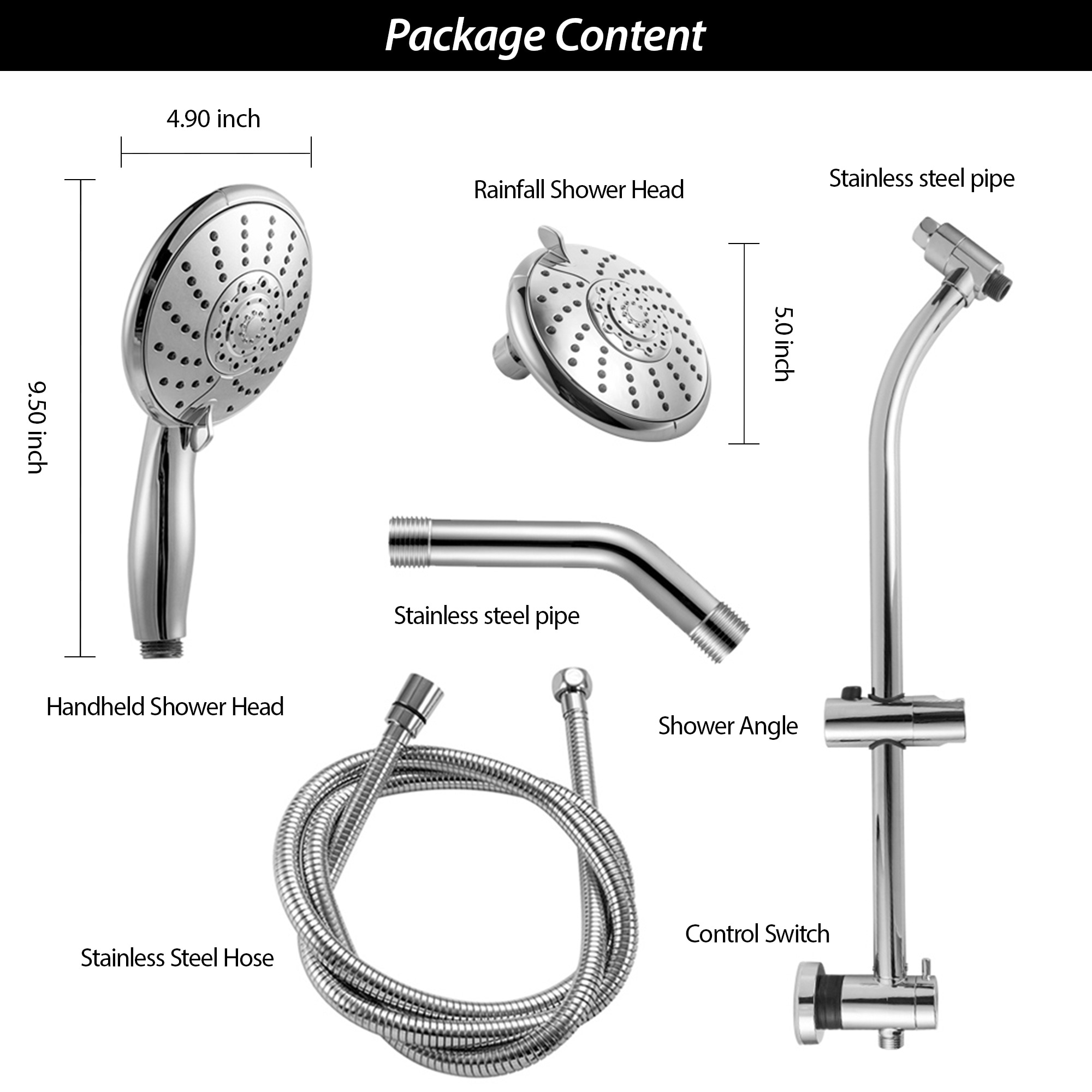 BEARSOLIM DJYC-W124381489 Fixed-Showerhead - View #6