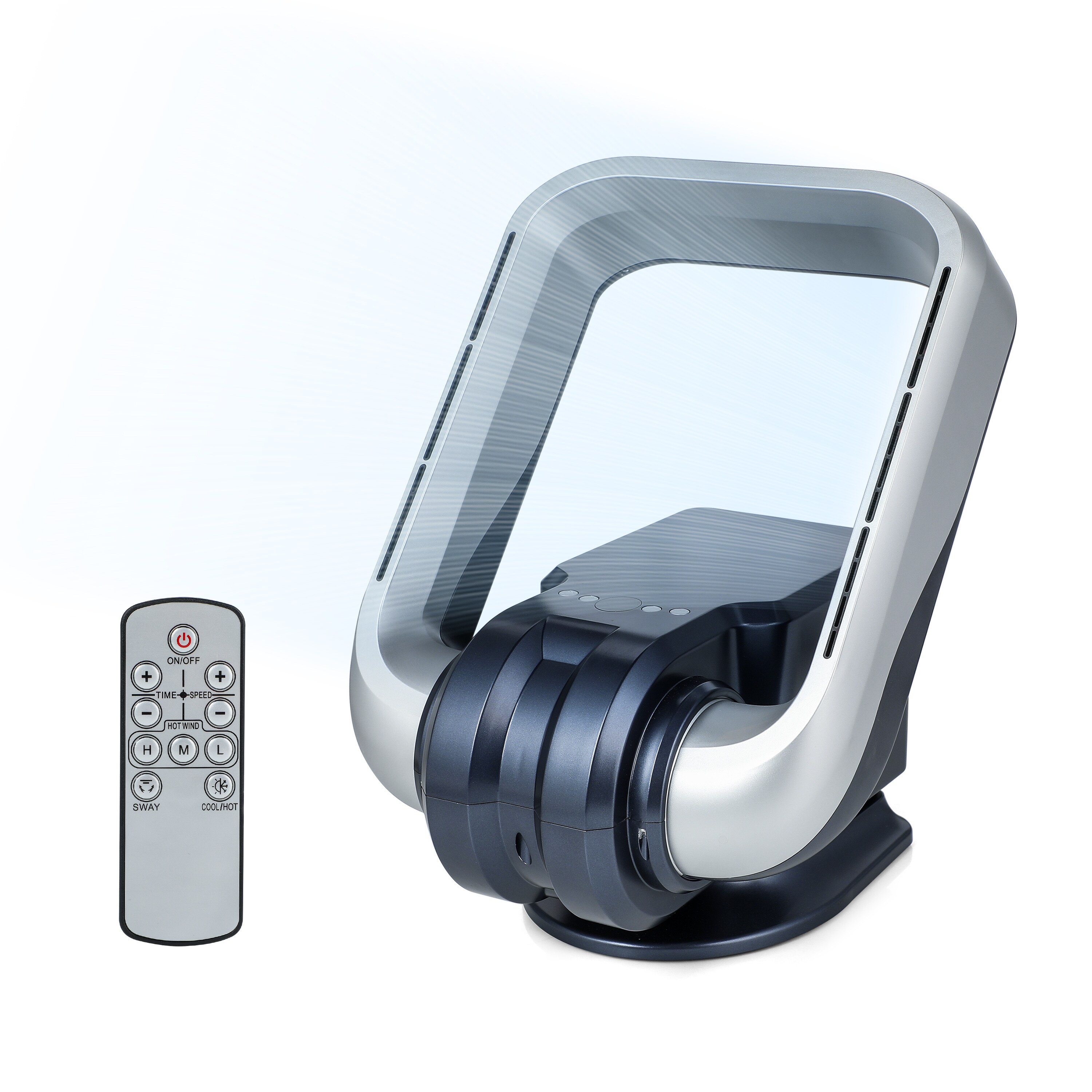 Siavonce FZ83340 11-in Oscillation Indoor or Outdoor Blue Wall Mounted Fan