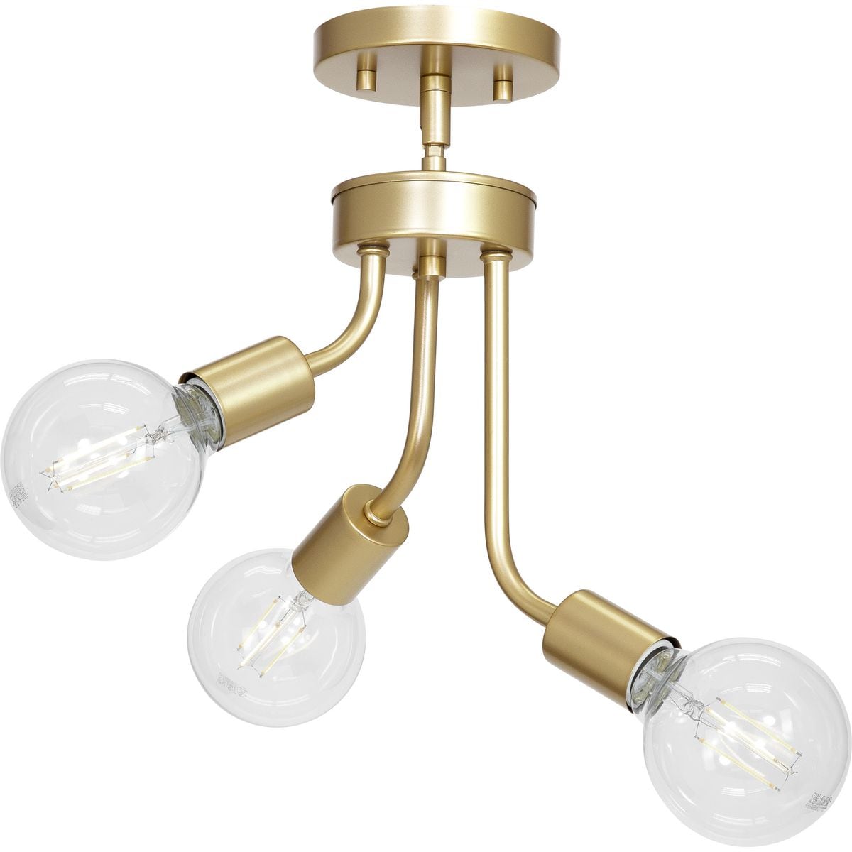 Progress Lighting P400148-078 Zag 3 -Light Gold Modern/contemporary For Use in Bedrooms, Dining Rooms, Foyers, Kitchens, Living Rooms Chandelier