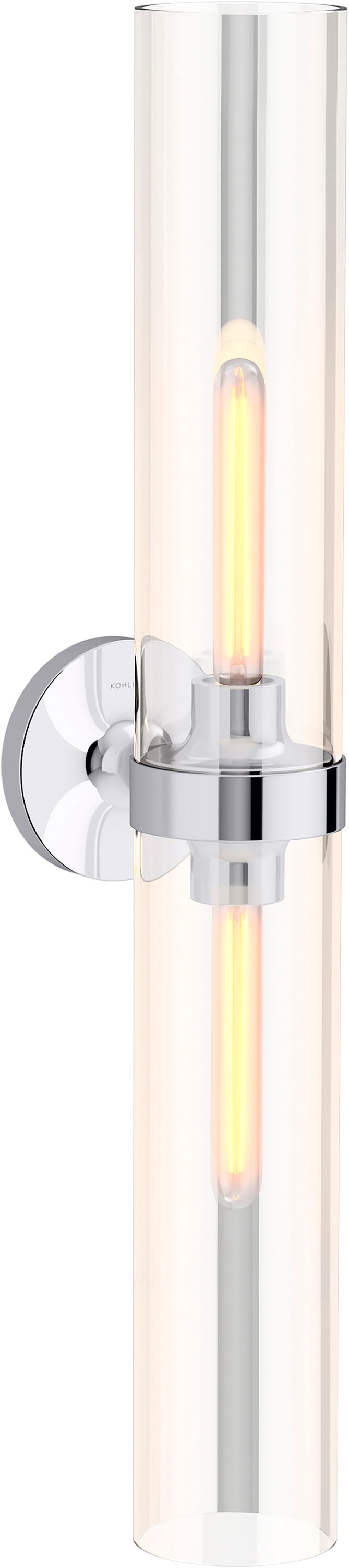 KOHLER Purist 3 94 In W 2 Light Polished Chrome Modern Contemporary   48361639 