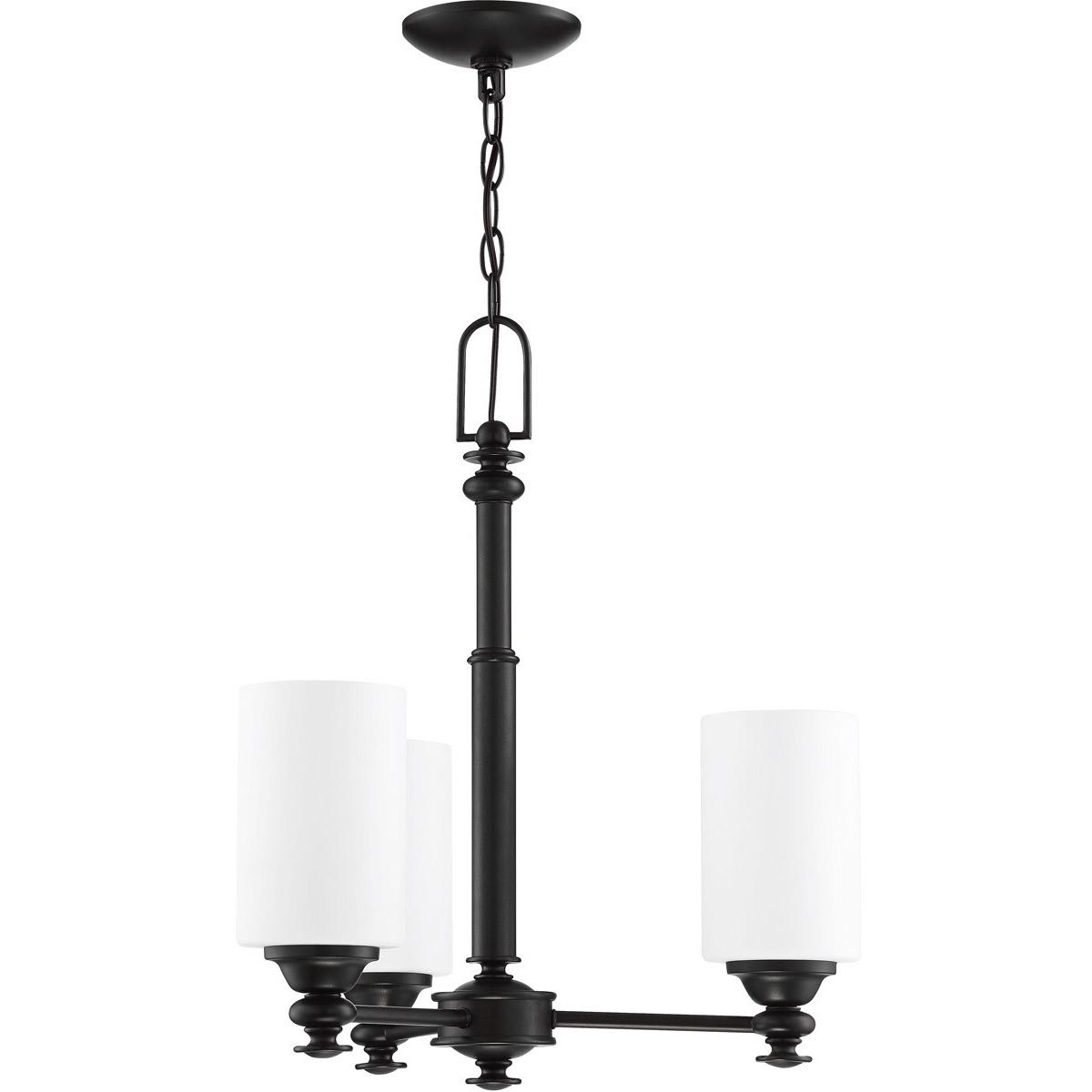 Craftmade Dardyn 3 -Light Bronze Frosted glass Metal Chandelier